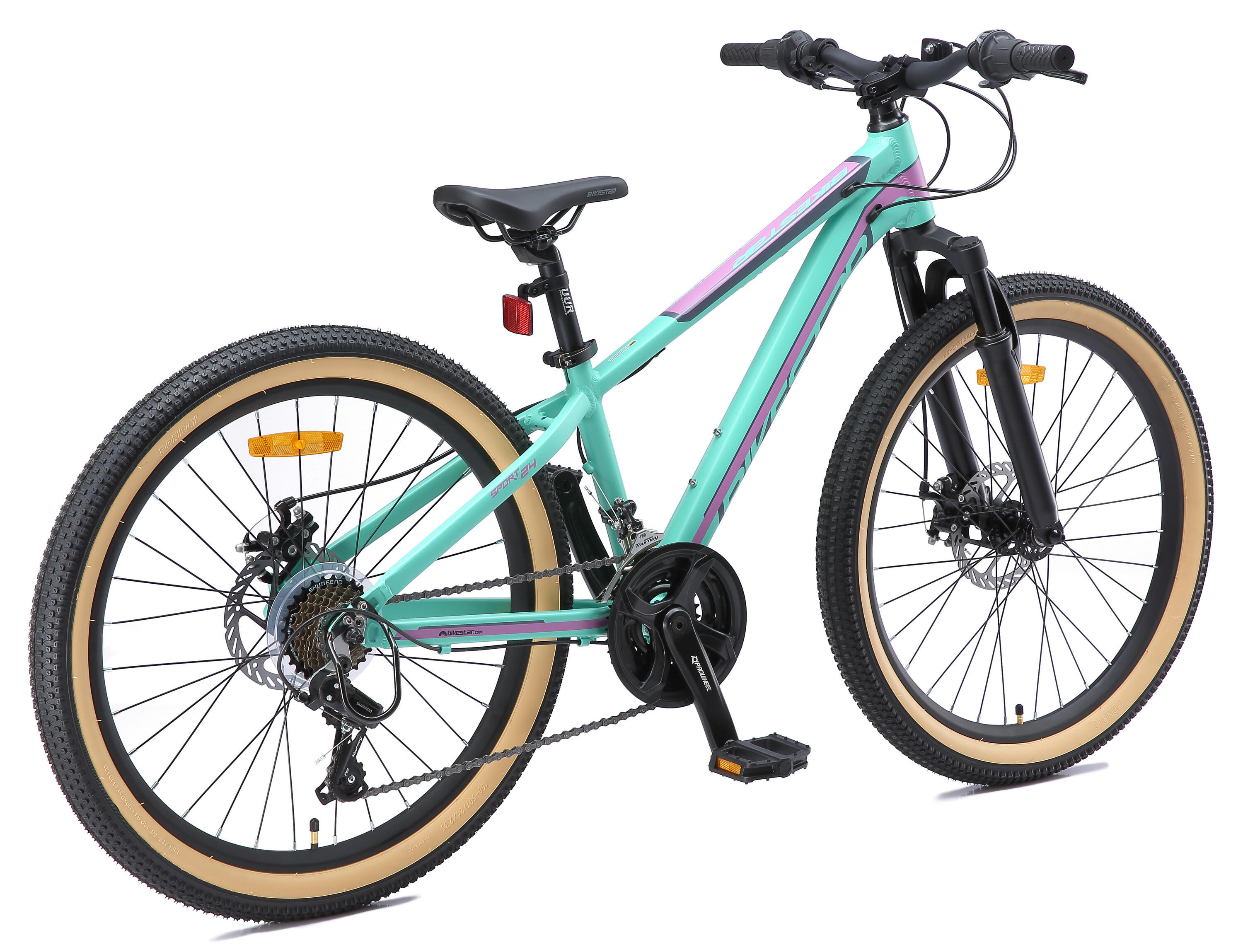MTB 24" alluminio, bici bambini 9 anni, 21 velocità, freno a disco 4/7