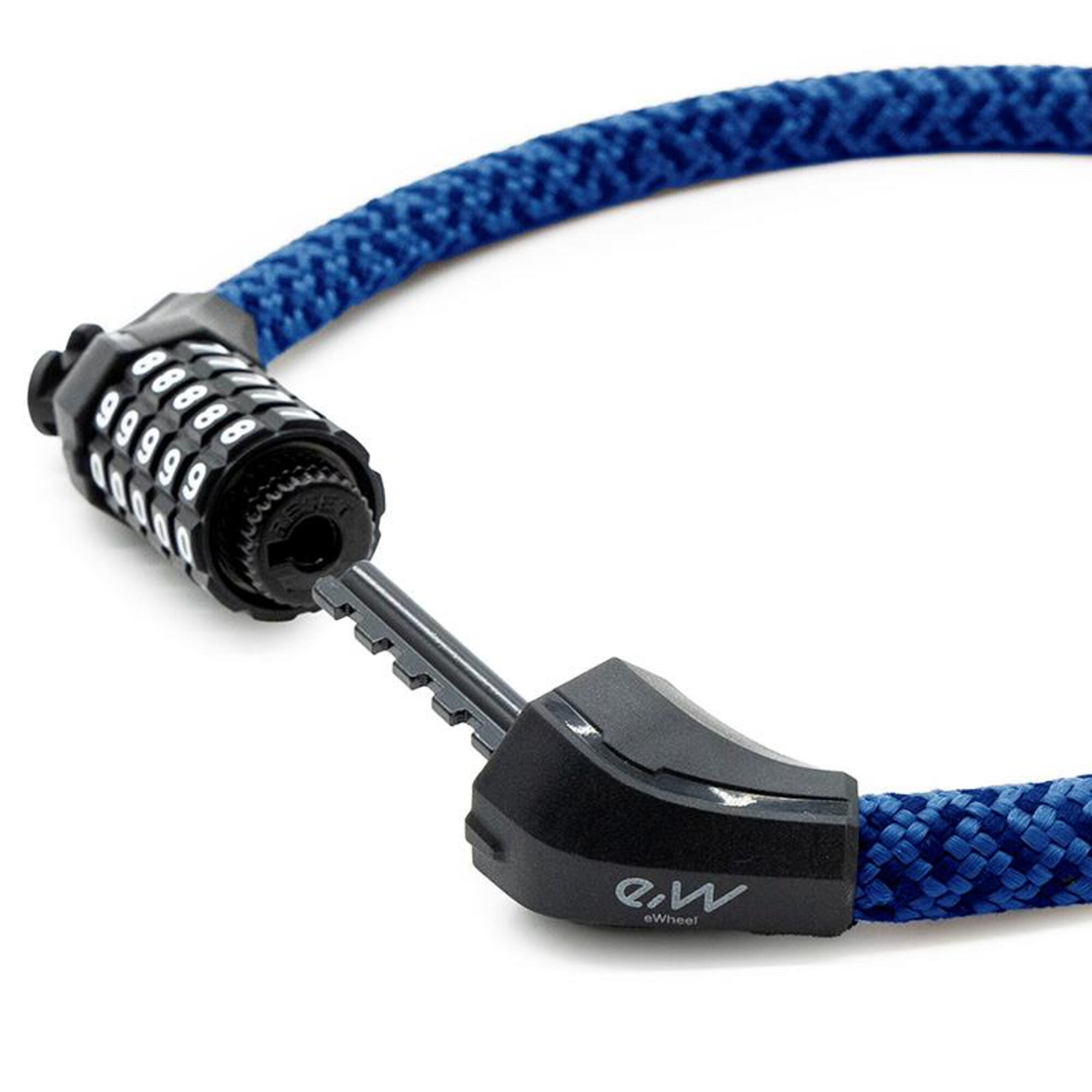 Candado de contraseña EWLK025 funda nylon azul 2/5