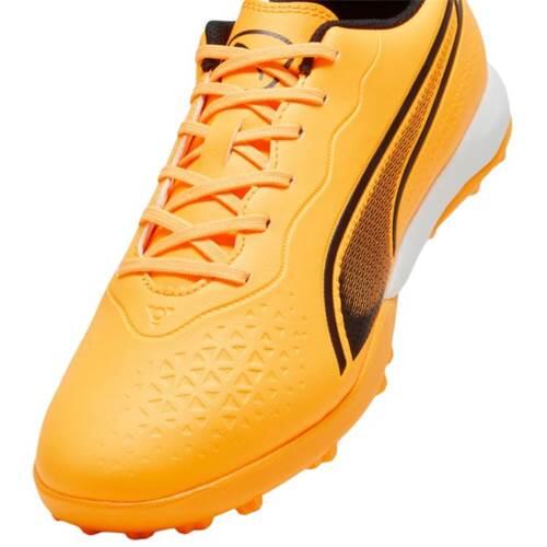 Scarpe da calcio KING MATCH TT PUMA Sun Stream Black Sunset Glow Orange Pink 4/6
