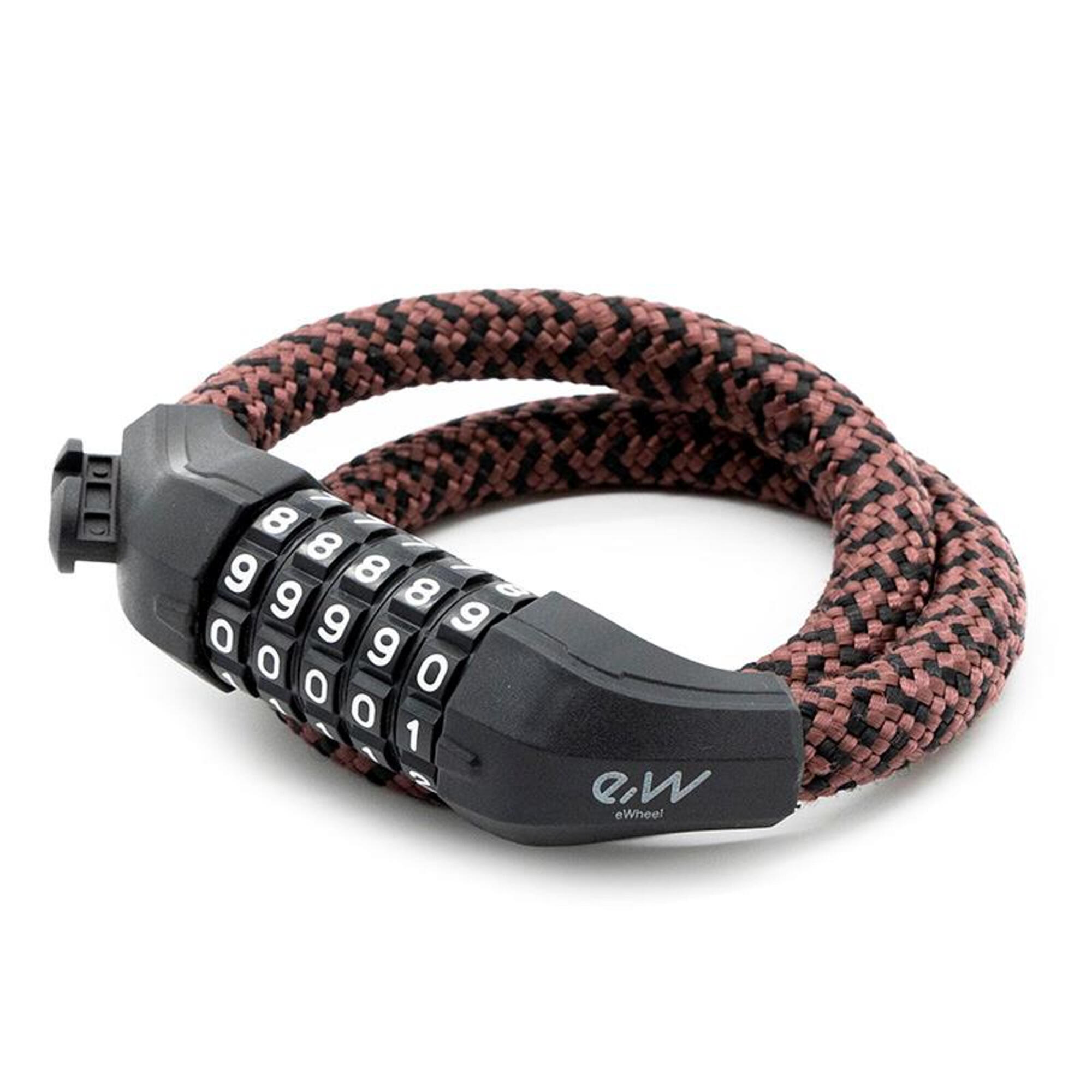 Candado de contraseña EWLK025 funda nylon marrón 3/5