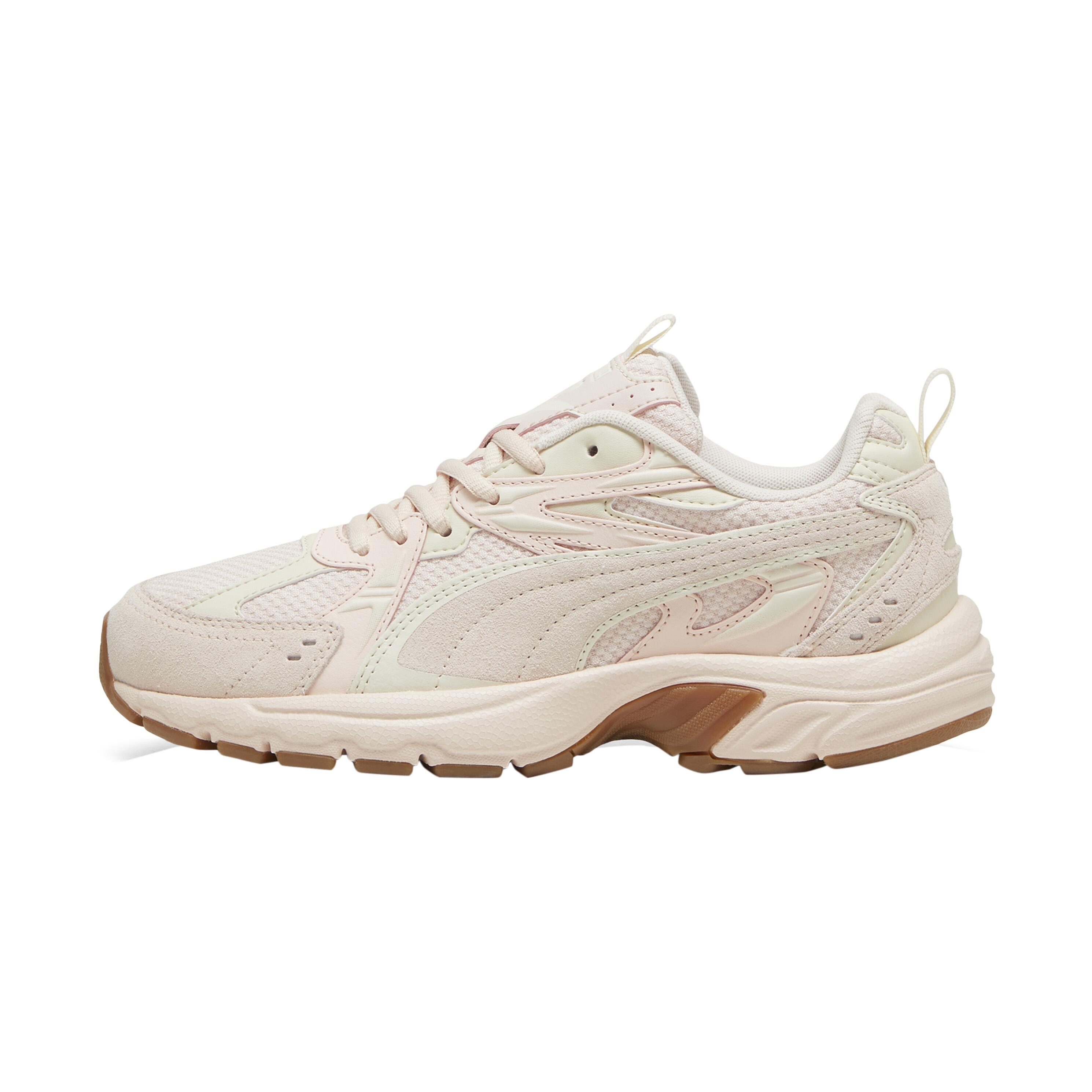 Puma - Basket Basse À Lacets Puma Milenio Tech Suede Coquette - Femme - Baskets - Blanc|rose - Decathlon