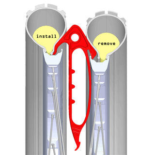 Leva per pneumatici tubeless MaXalami leva di emergenza rosso fiamma 2/2