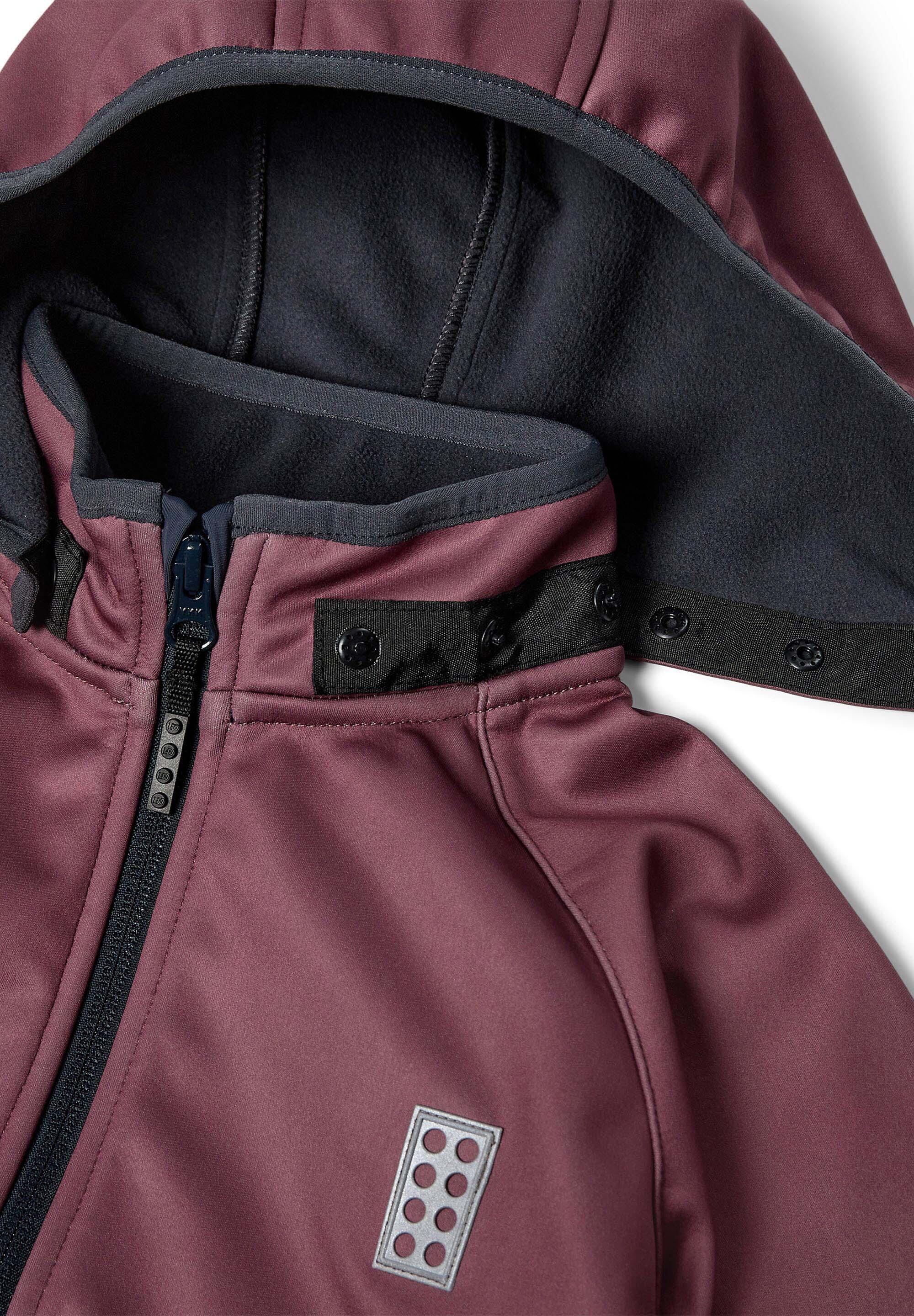 Kurtka Dziecięca Softshell z Membraną LEGO Sky 764 Bordowa 3/4