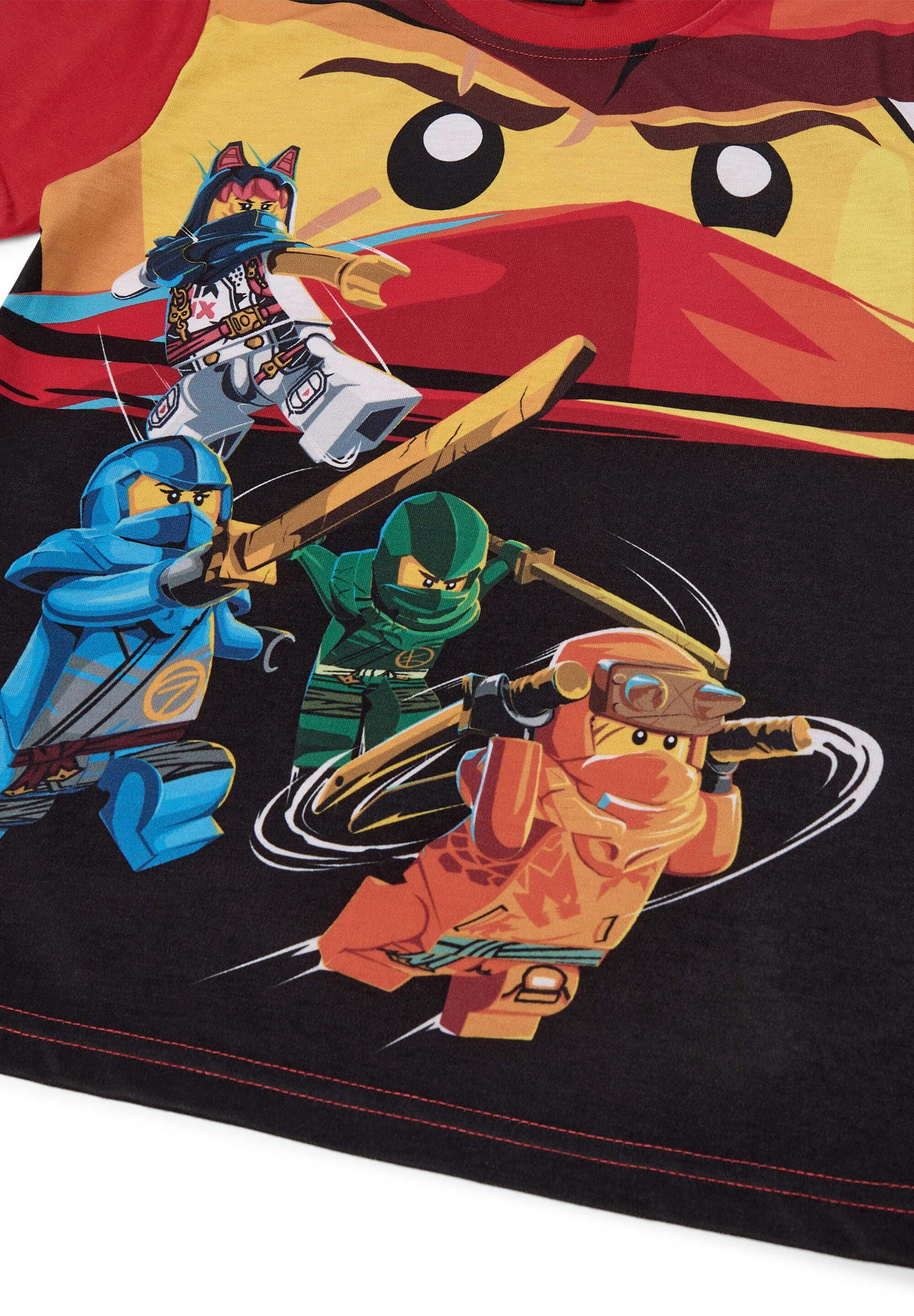 Koszulka dziecięca LEGO Ninjago Tano 627, czerwona, z bawełny organicznej. 3/4