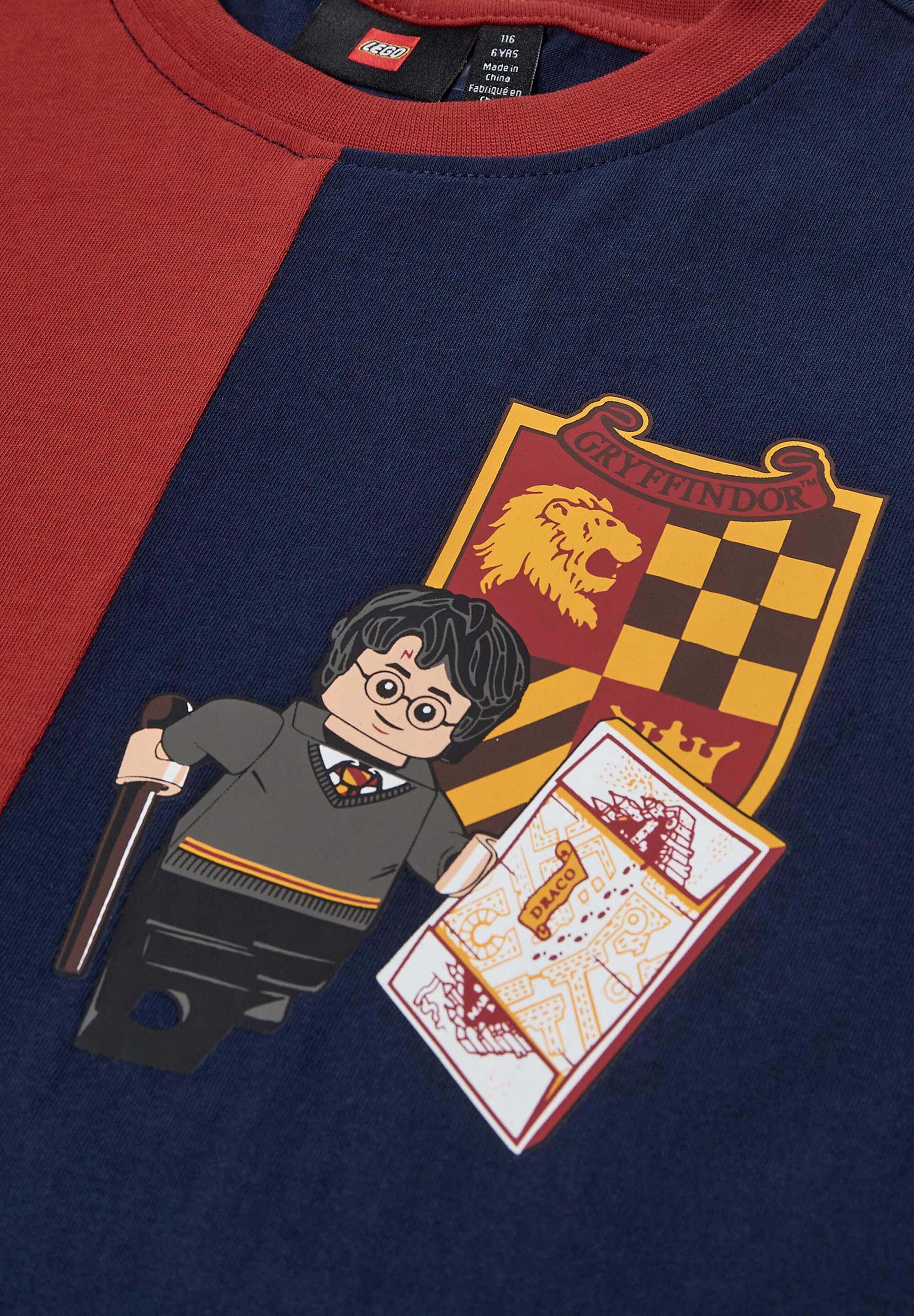 Koszulka Dziecięca Bio Bawełna LEGO Harry Potter Tano 707 Ciemnoczerwona 3/4