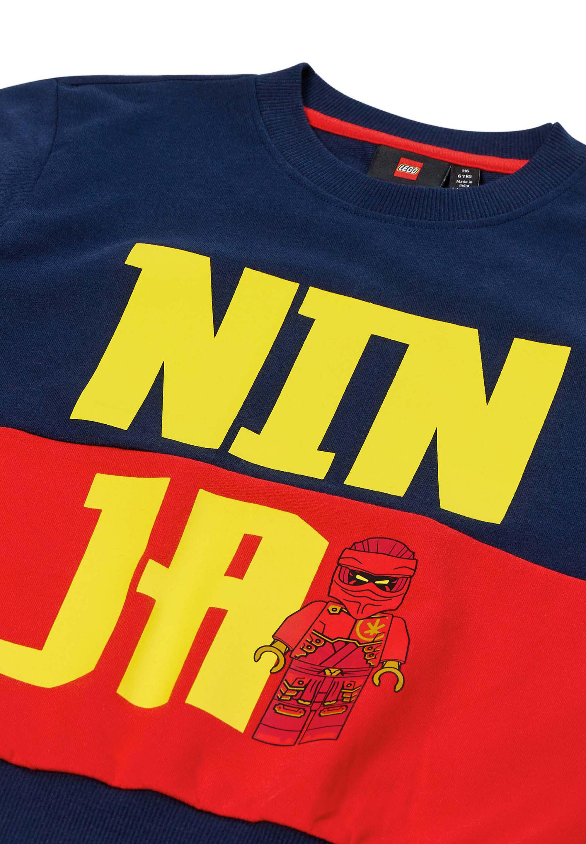 Bluza dziecięca LEGO NINJAGO z bio bawełny Saku 106, czerwona. 3/4