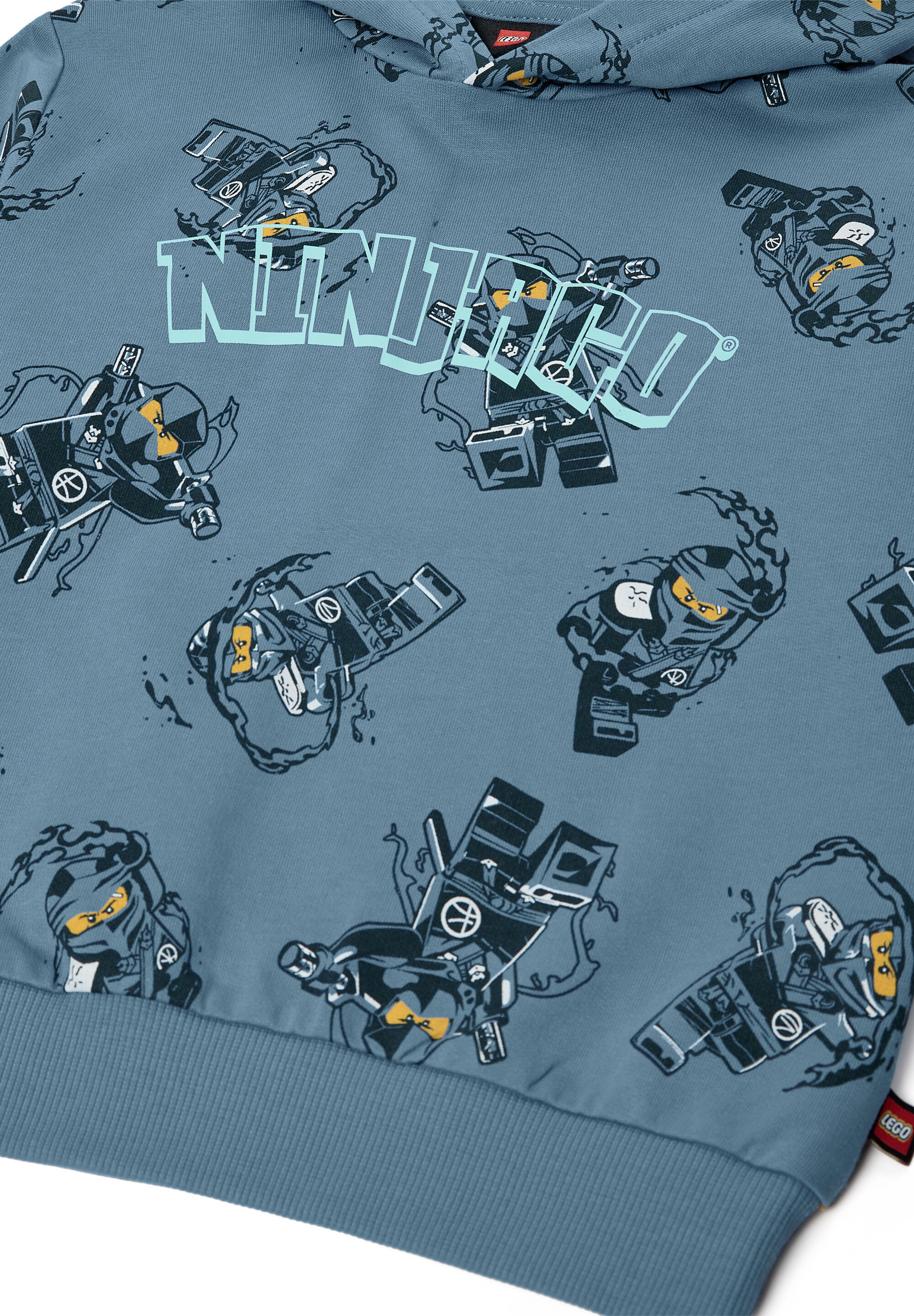 Bluza dziecięca z kapturem LEGO NINJAGO Saku 300, niebieska. 3/4