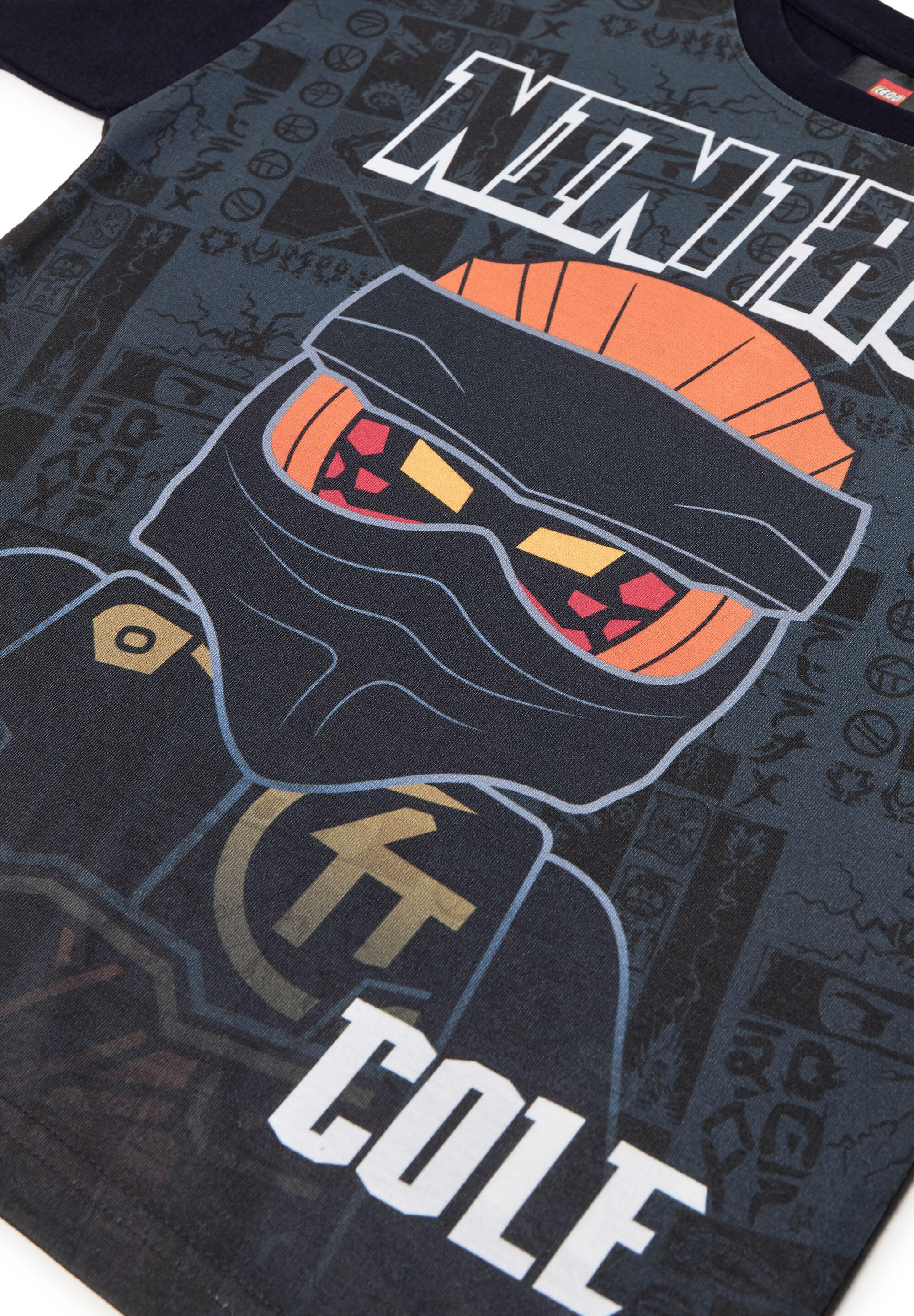 Koszulka dziecięca LEGO NINJAGO z bio bawełny Taffy 118, czarna. 3/4
