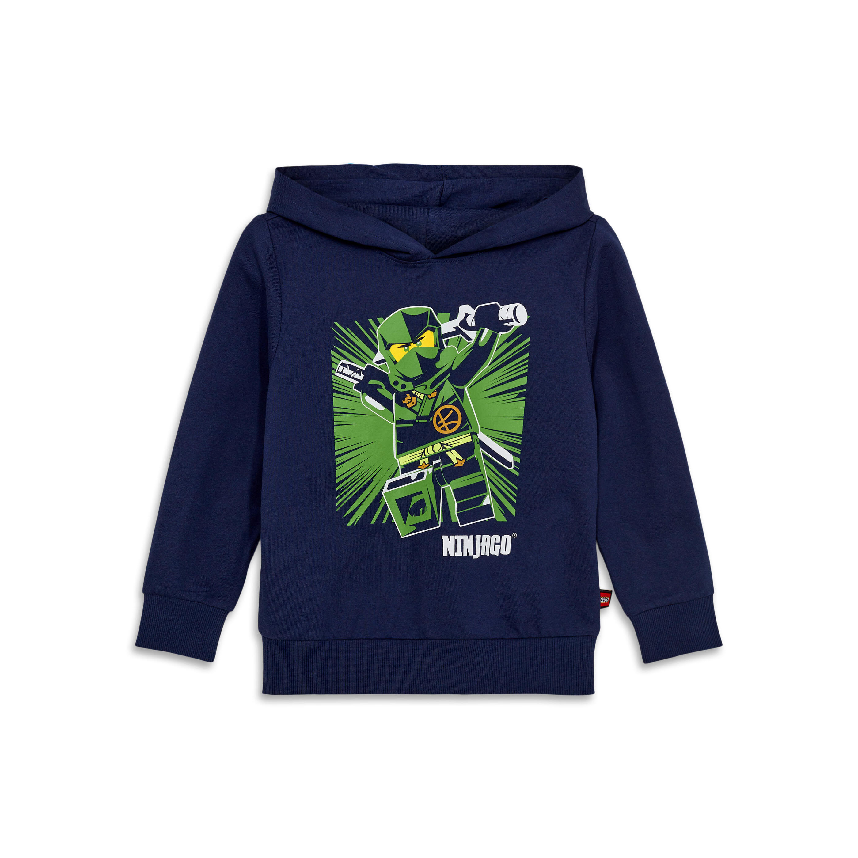 LEGO NINJAGO Bluza dziecięca z kapturem, bawełna organiczna, granatowa.