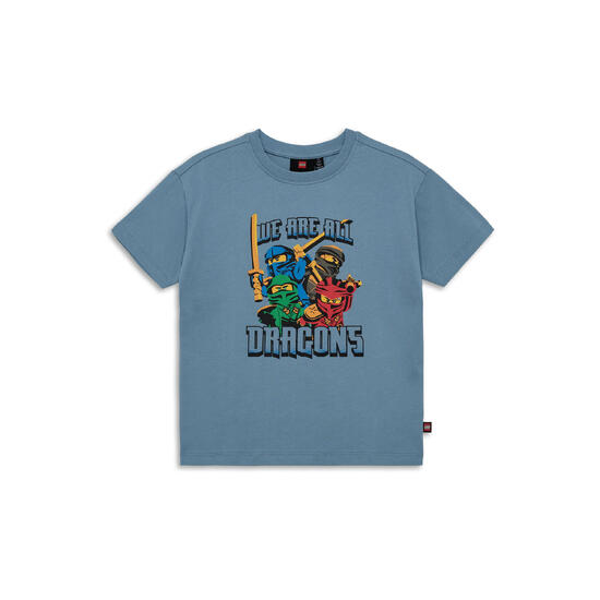 Dziecięca koszulka LEGO Ninjago Taffy 303, niebieska.