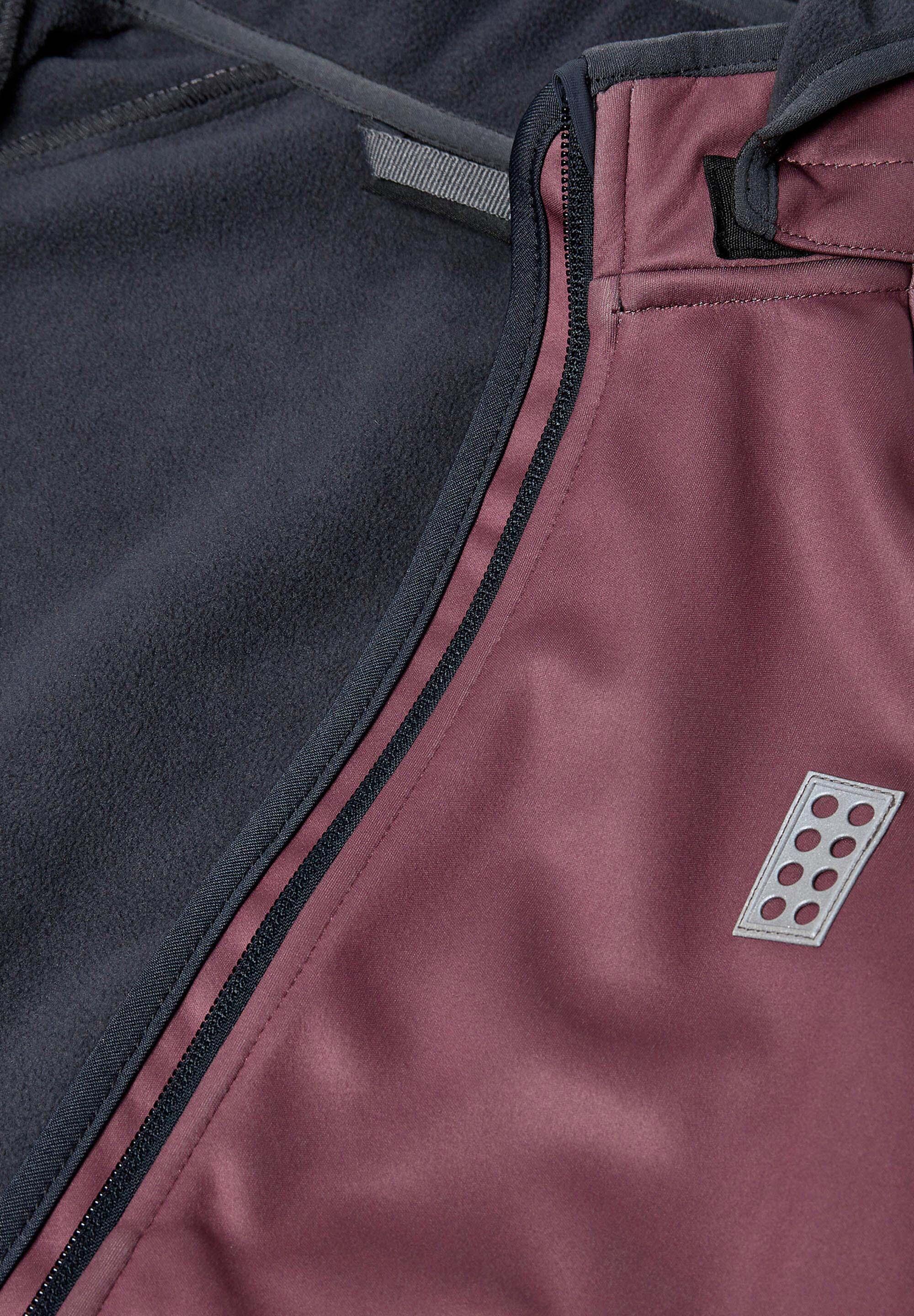 Kurtka Dziecięca Softshell z Membraną LEGO Sky 764 Bordowa 4/4