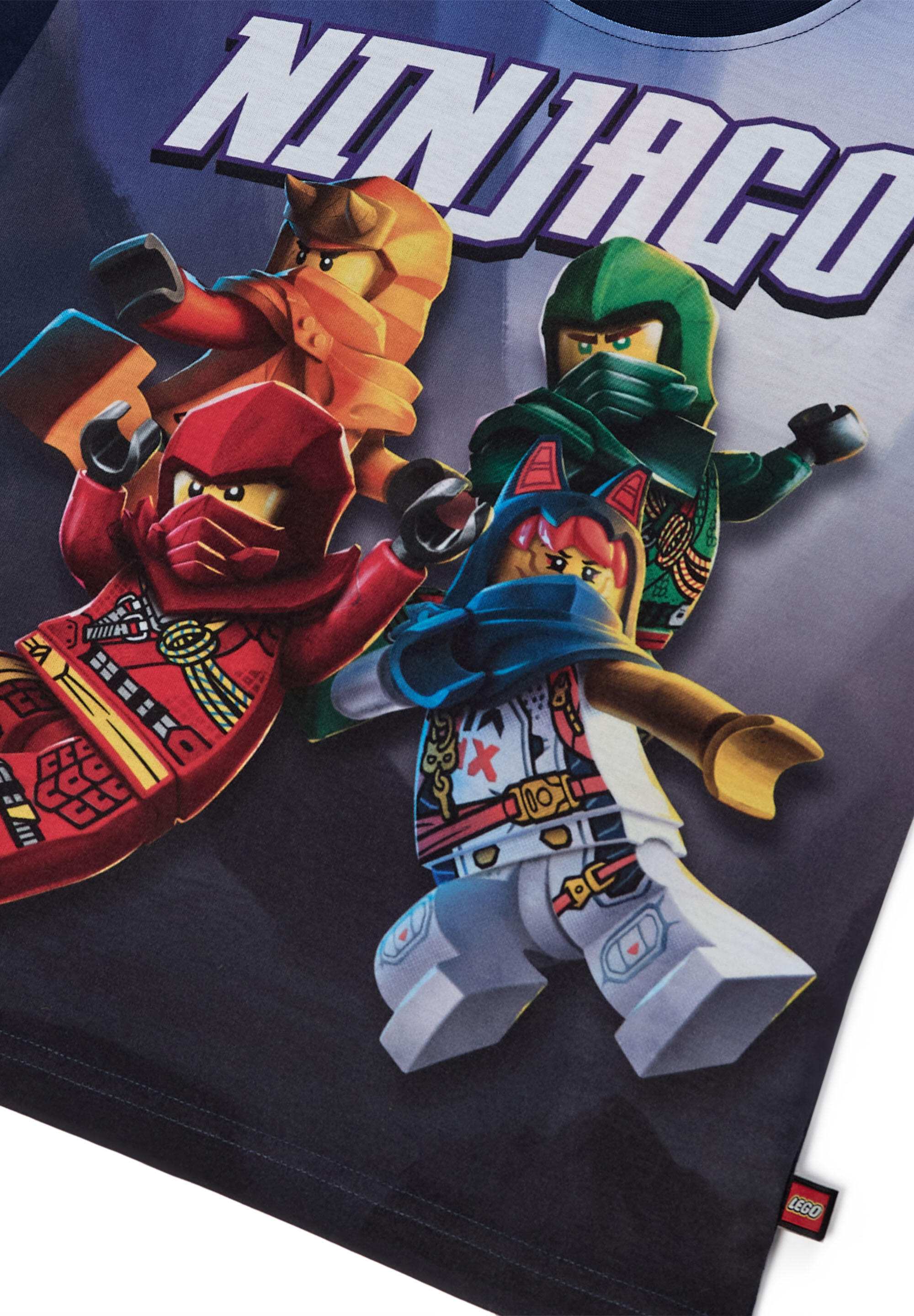 Koszulka dziecięca LEGO NINJAGO Taffy 208, granatowa. 3/4
