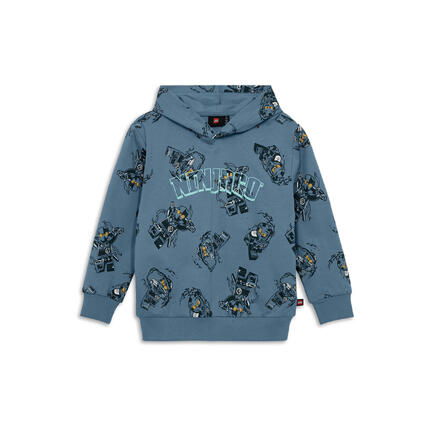 Bluza dziecięca z kapturem LEGO NINJAGO Saku 300, niebieska.