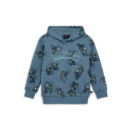 Bluza dziecięca z kapturem LEGO NINJAGO Saku 300, niebieska.