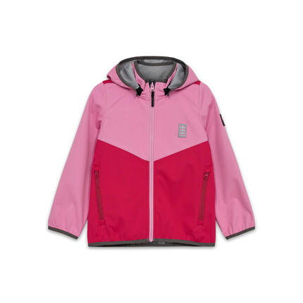 Kurtka dziecięca LEGO Scout 200 softshell z membraną, różowa.
