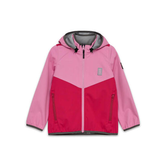 Kurtka dziecięca LEGO Scout 200 softshell z membraną, różowa.