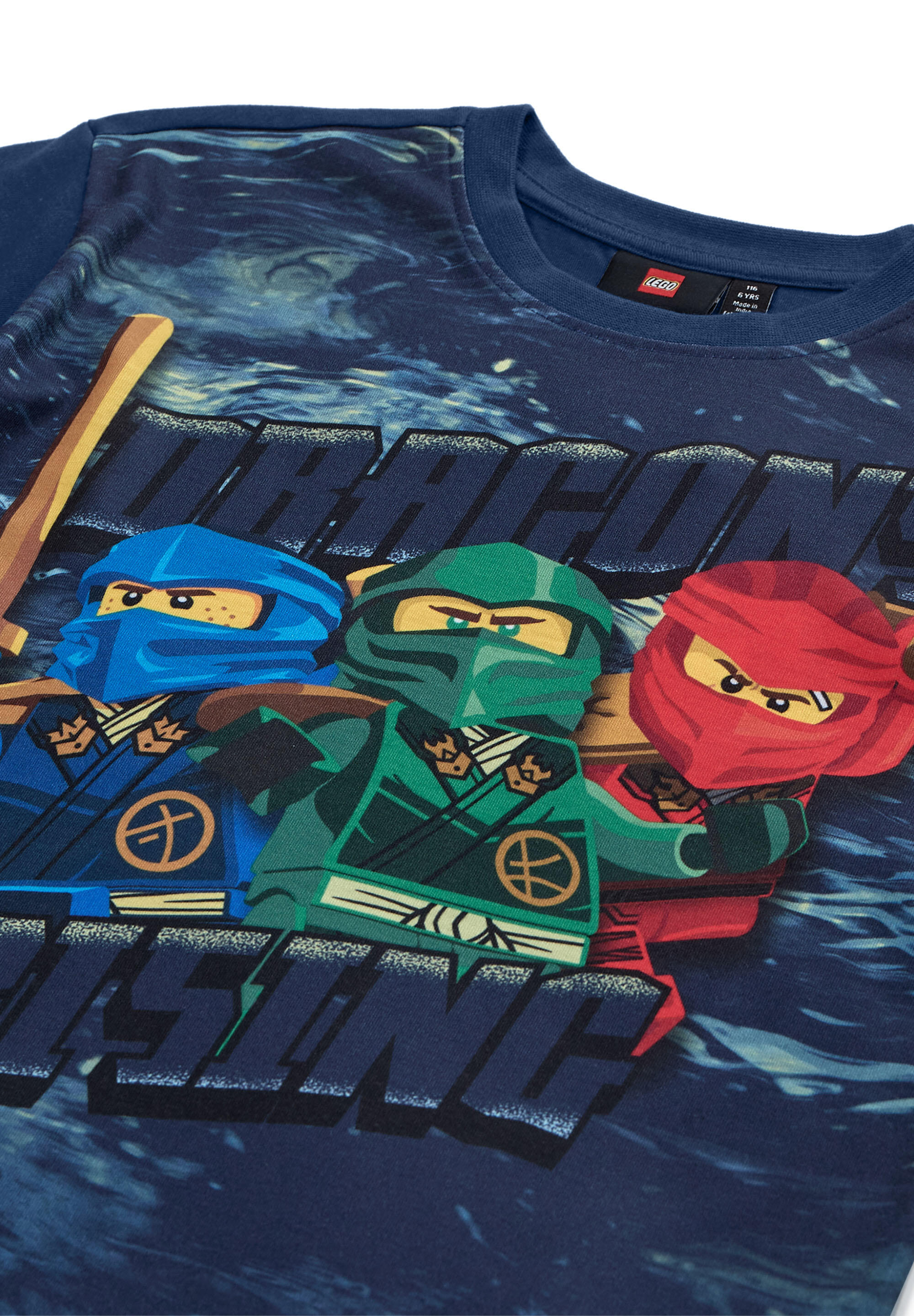 Koszulka dziecięca LEGO Ninjago Taffy 302, granatowa. 3/4