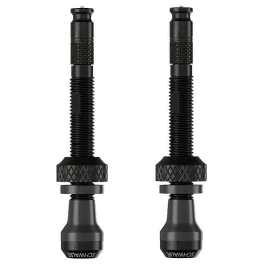 Schwalbe Tubeless-Ventil SCV Clik 60mm, schwarz, Aluminium, 2 Stück