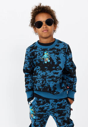 Bluza dziecięca LEGO Ninjago Scout 603, bawełna organiczna, niebieska.