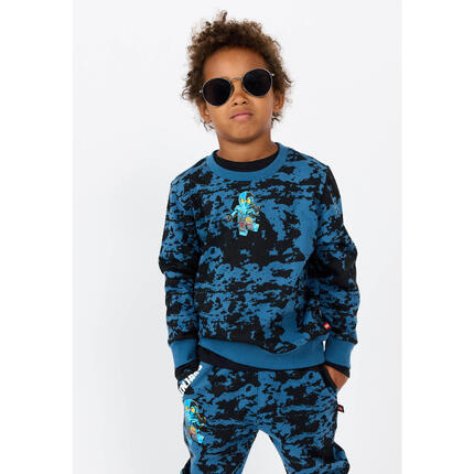Bluza dziecięca LEGO Ninjago Scout 603, bawełna organiczna, niebieska.