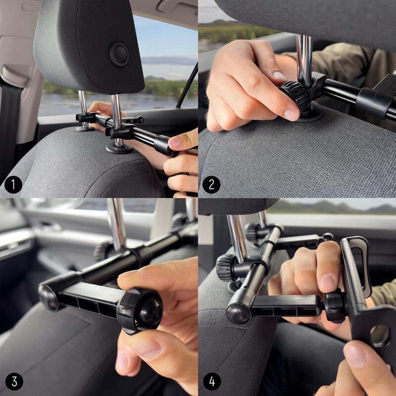 Suport auto Wozinsky pentru tabletă, suport dublu pentru tetieră pentru mașină