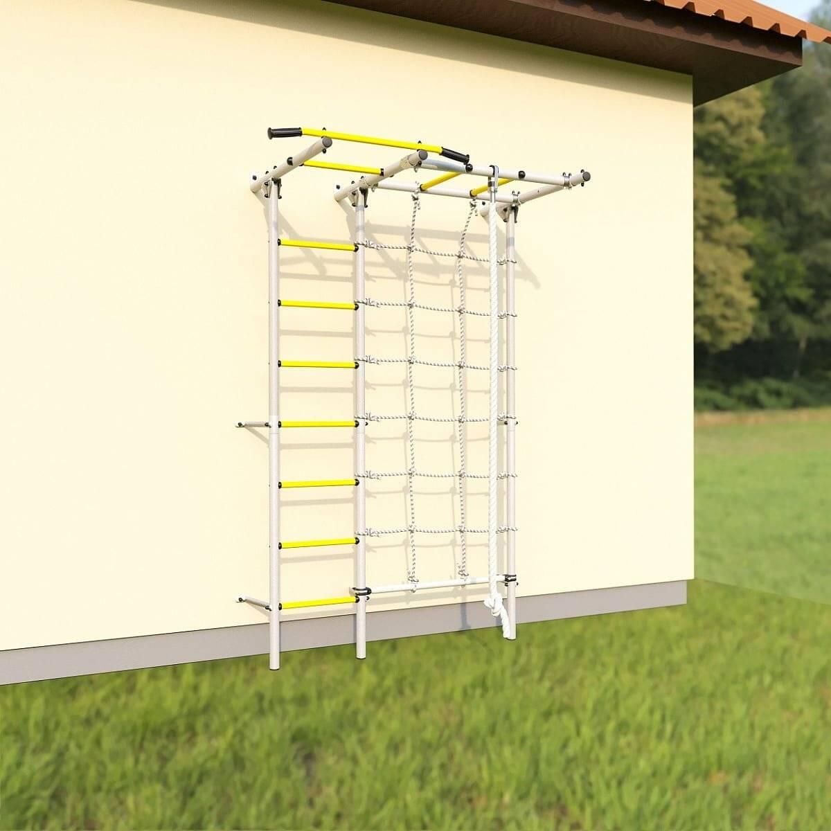 Unisexe Gymnastique Espalier de Jardin avec Barre de Traction Next Outdoor Blanc 6/7