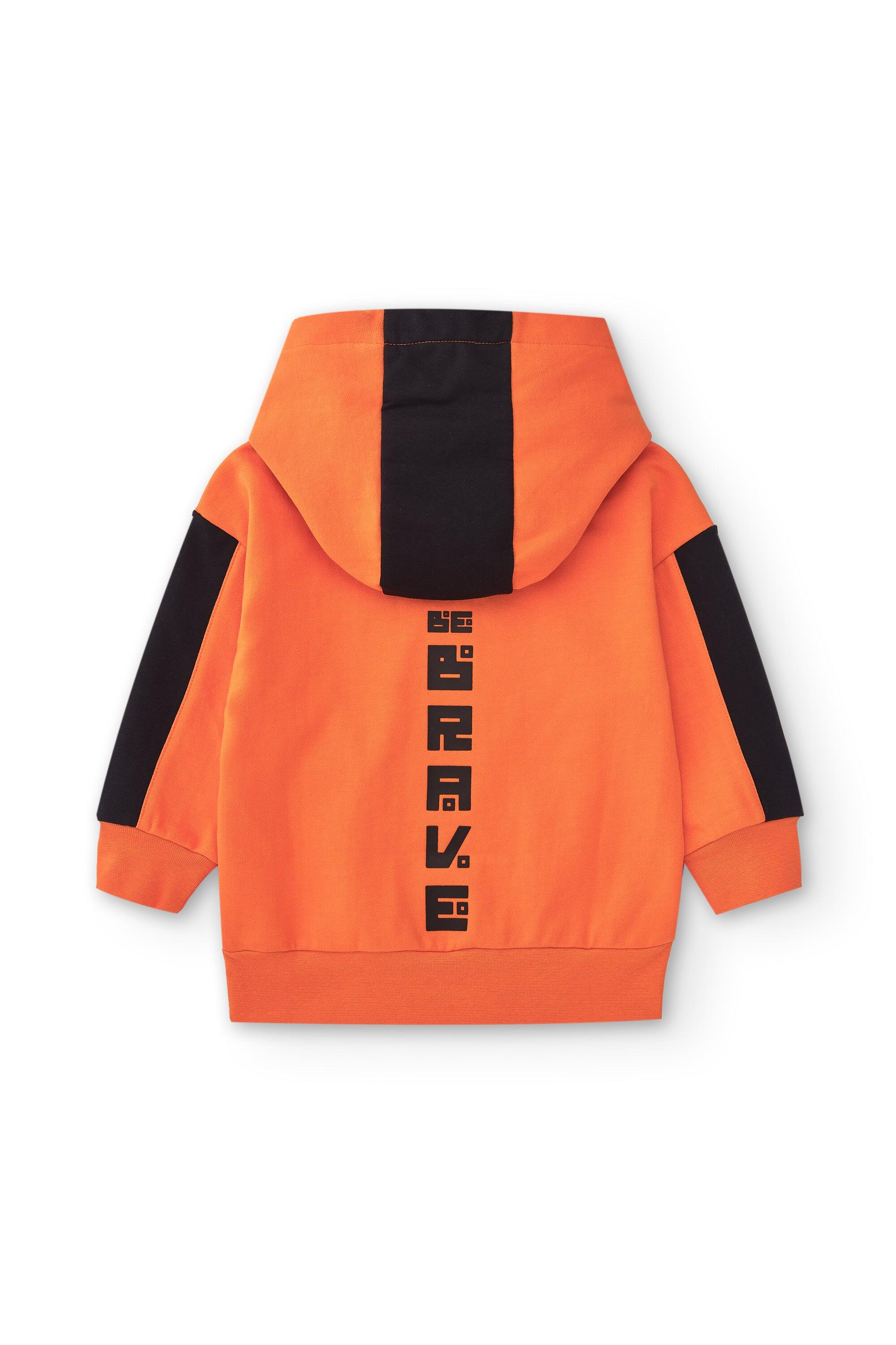 Sudadera cerrada de niño naranja Tokyo 2/5