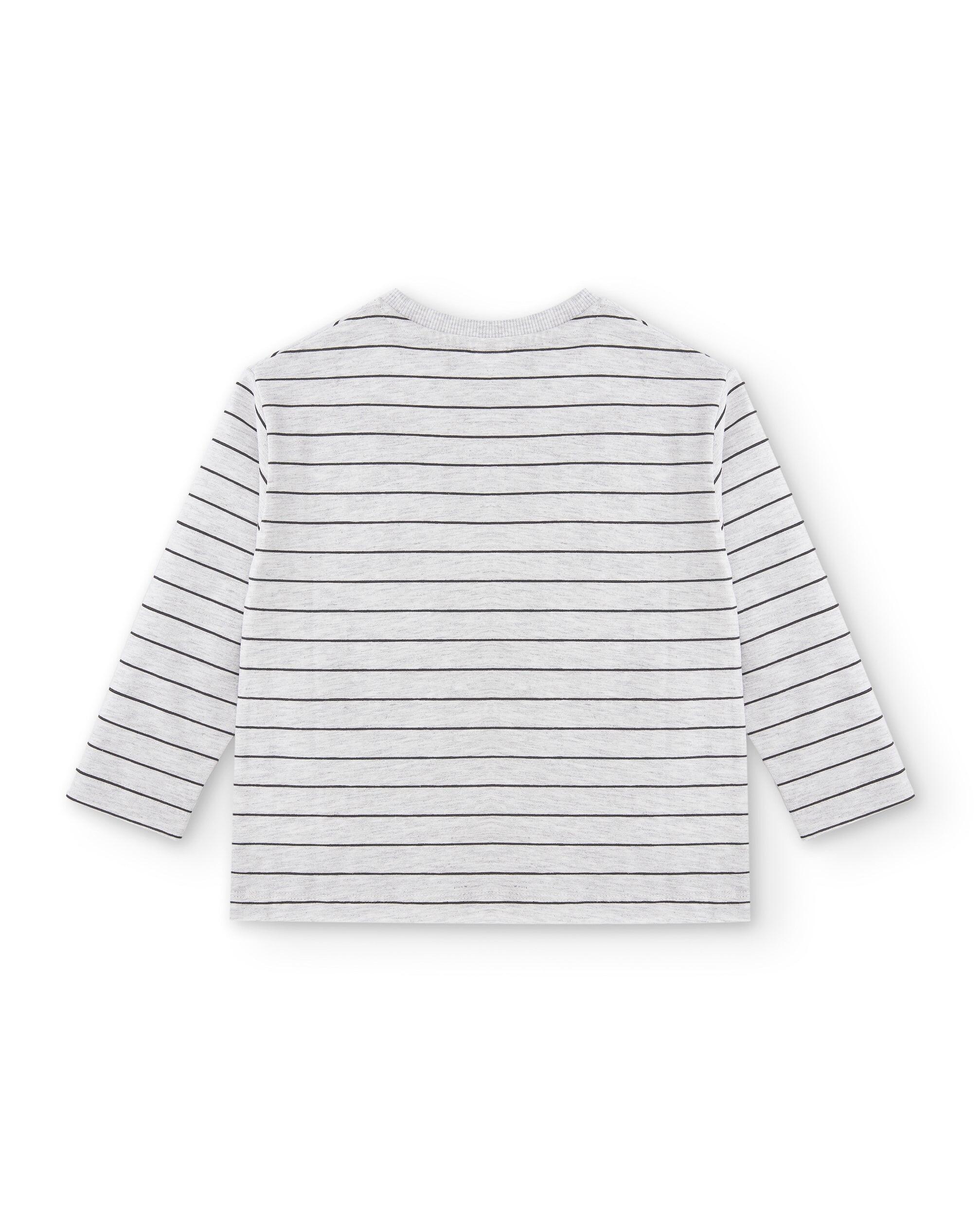 Camiseta infantil listrada de manga comprida estilo 3/3