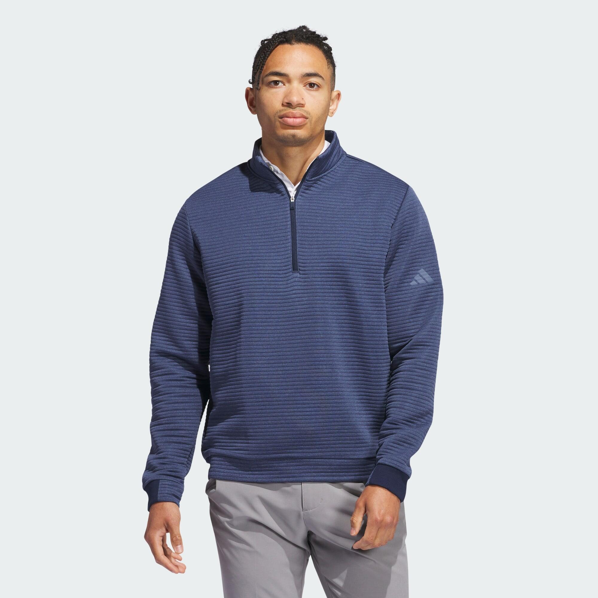 Adidas - Pull Zip 1/4 Texturé Ultimate365 Dwr - Sweat-shirt - Bleu - Decathlon