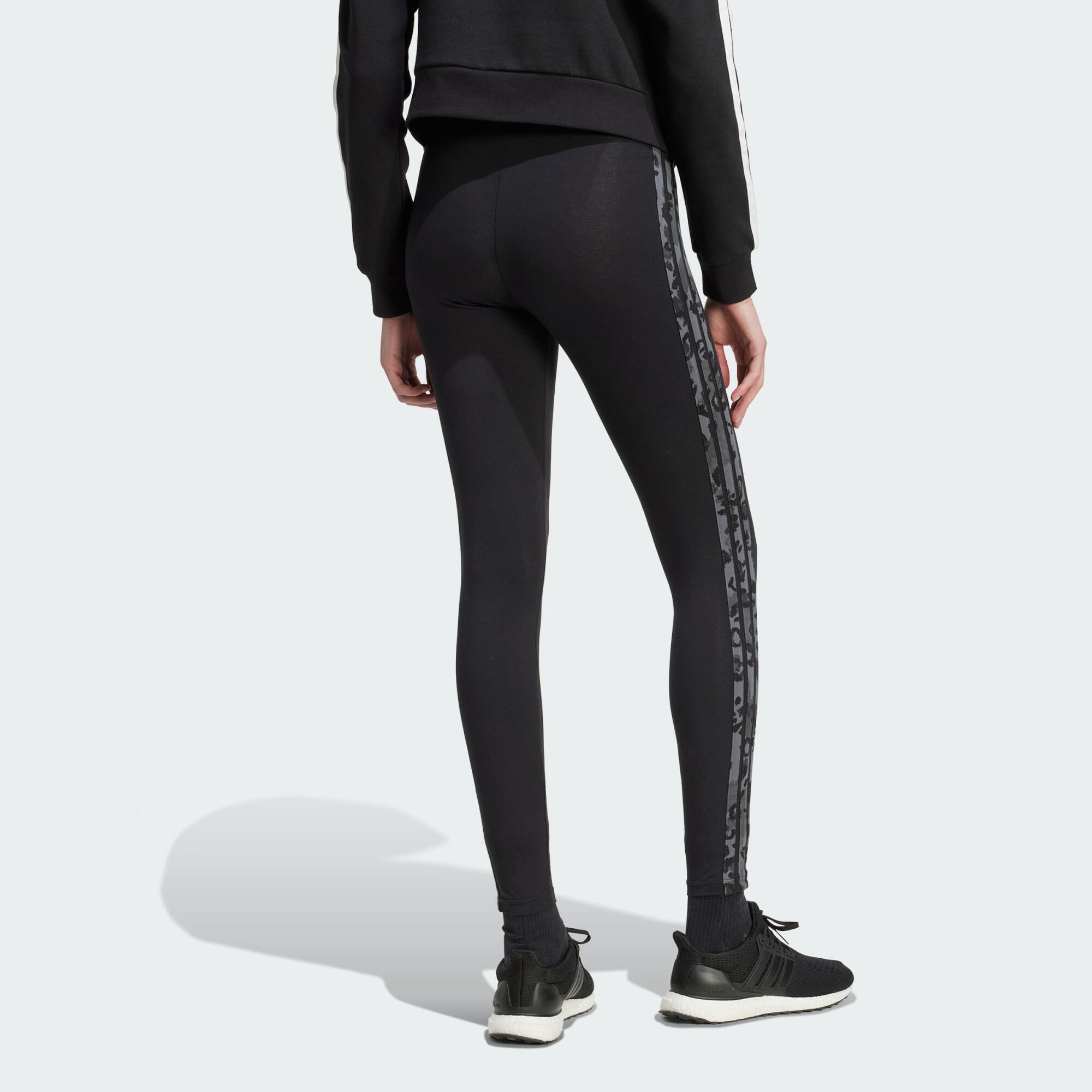 Animal Print 3-Stripes High Rise Leggings 3/5