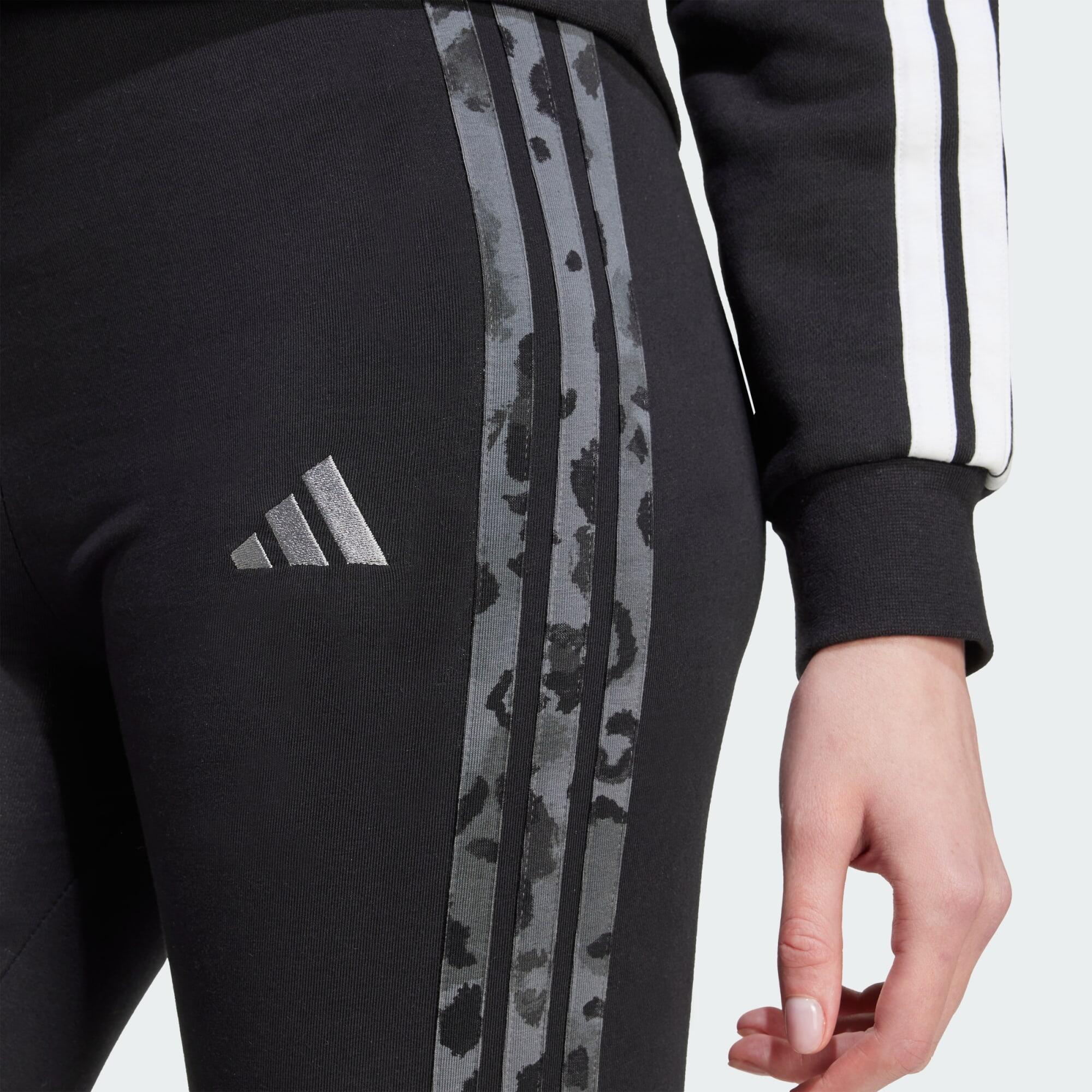 Animal Print 3-Stripes High Rise Leggings 4/5