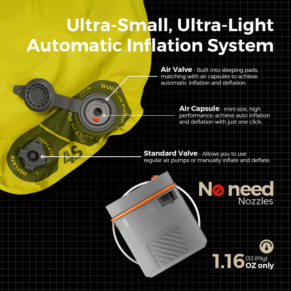 Mini-Luftpumpe AVS CAPSULE für Flextail AVS Isomatten 2/5