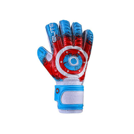 Gants de gardien Elite Sport Stars Enfants - Blanc / Royal / Rouge Taille 5