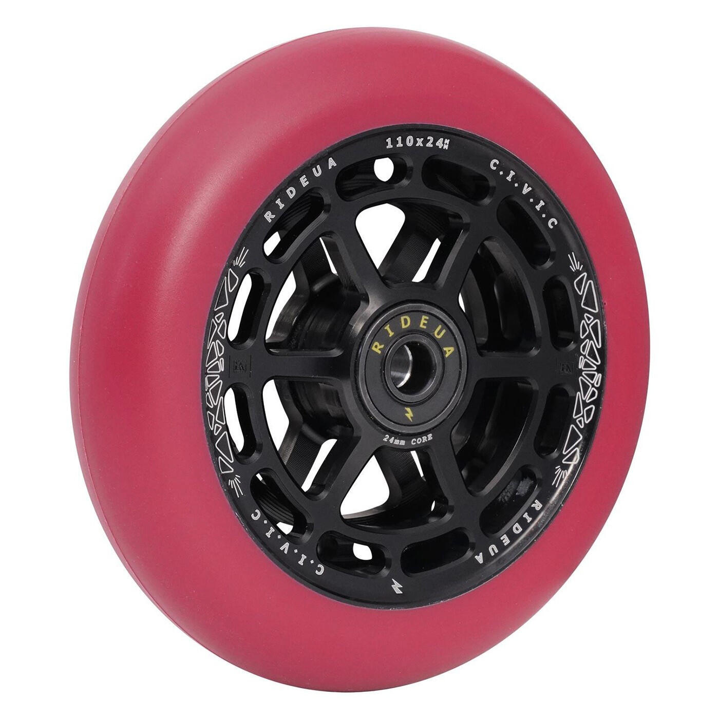 URBANARTT Roue Civic 110x24mm Noir Rouge Automne [x2] 3/6