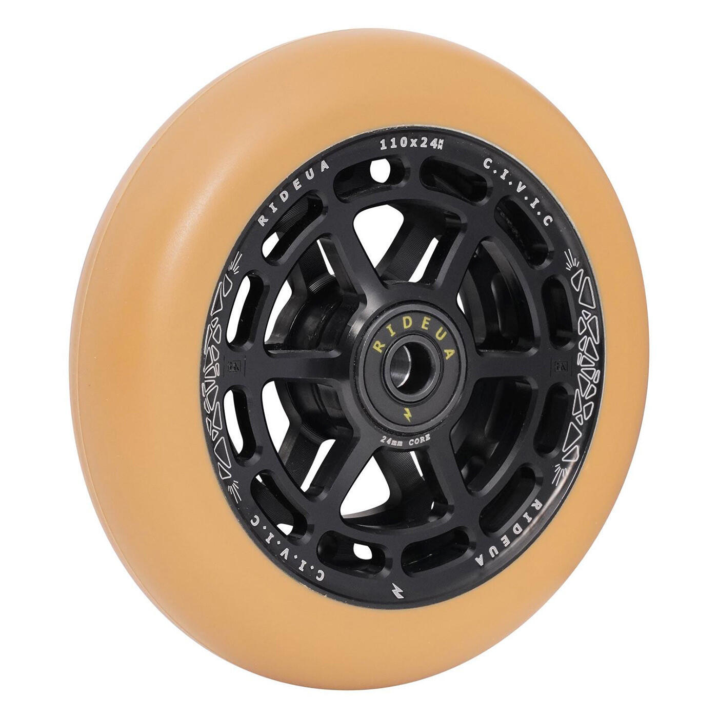 URBANARTT Roue Civic 110x24mm Noir Gomme [x2] 2/6