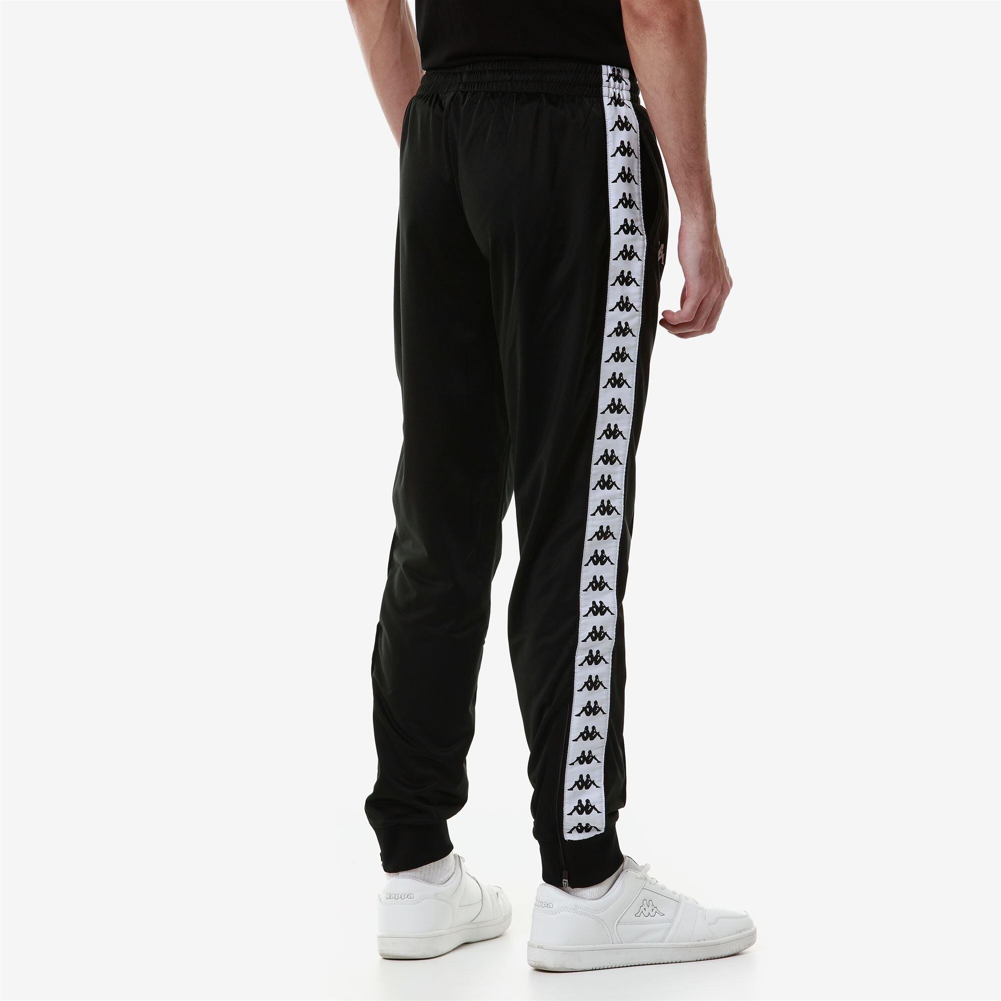 Pantaloni tuta da uomo in poliestere nero da streetwear sportivo 6/6