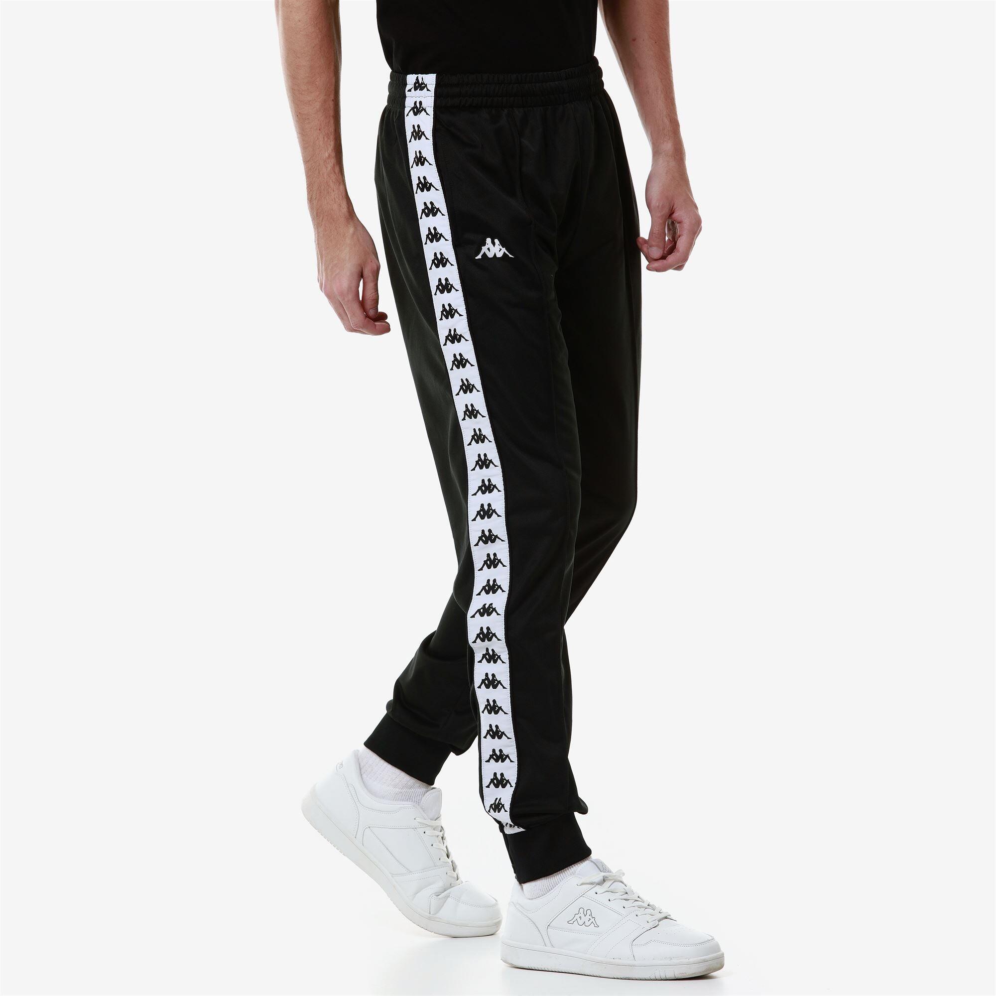 Pantaloni tuta da uomo in poliestere nero da streetwear sportivo 5/6