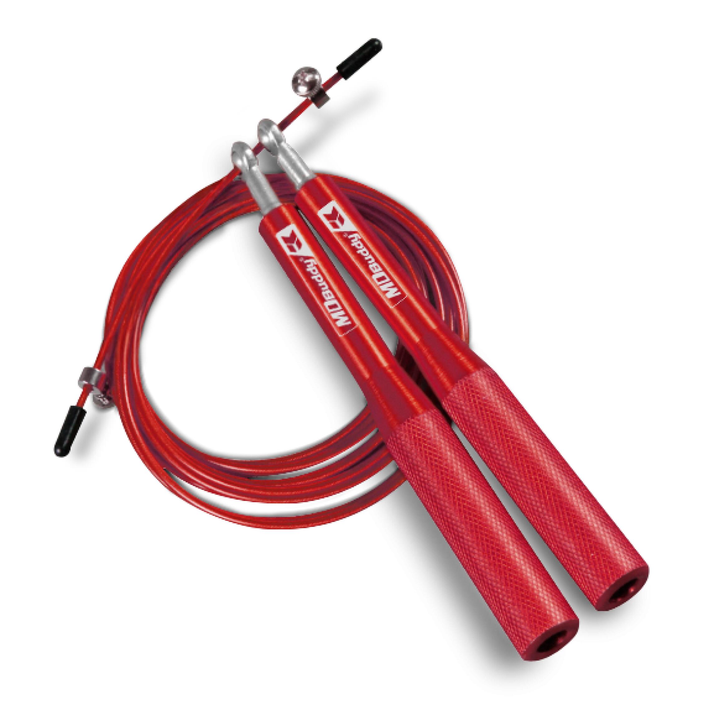 MDBuddy Aluminum Jump Rope Red 3m (MDJR033) - IRONTEC