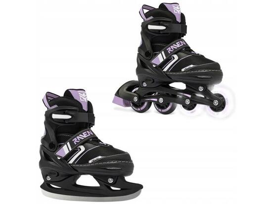 Patins à roulettes 2en1 Roues LED ajustables Raven Helixi