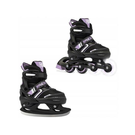 Rolki Łyżwy 2w1 Regulowane Raven Helixi Kółka LED
