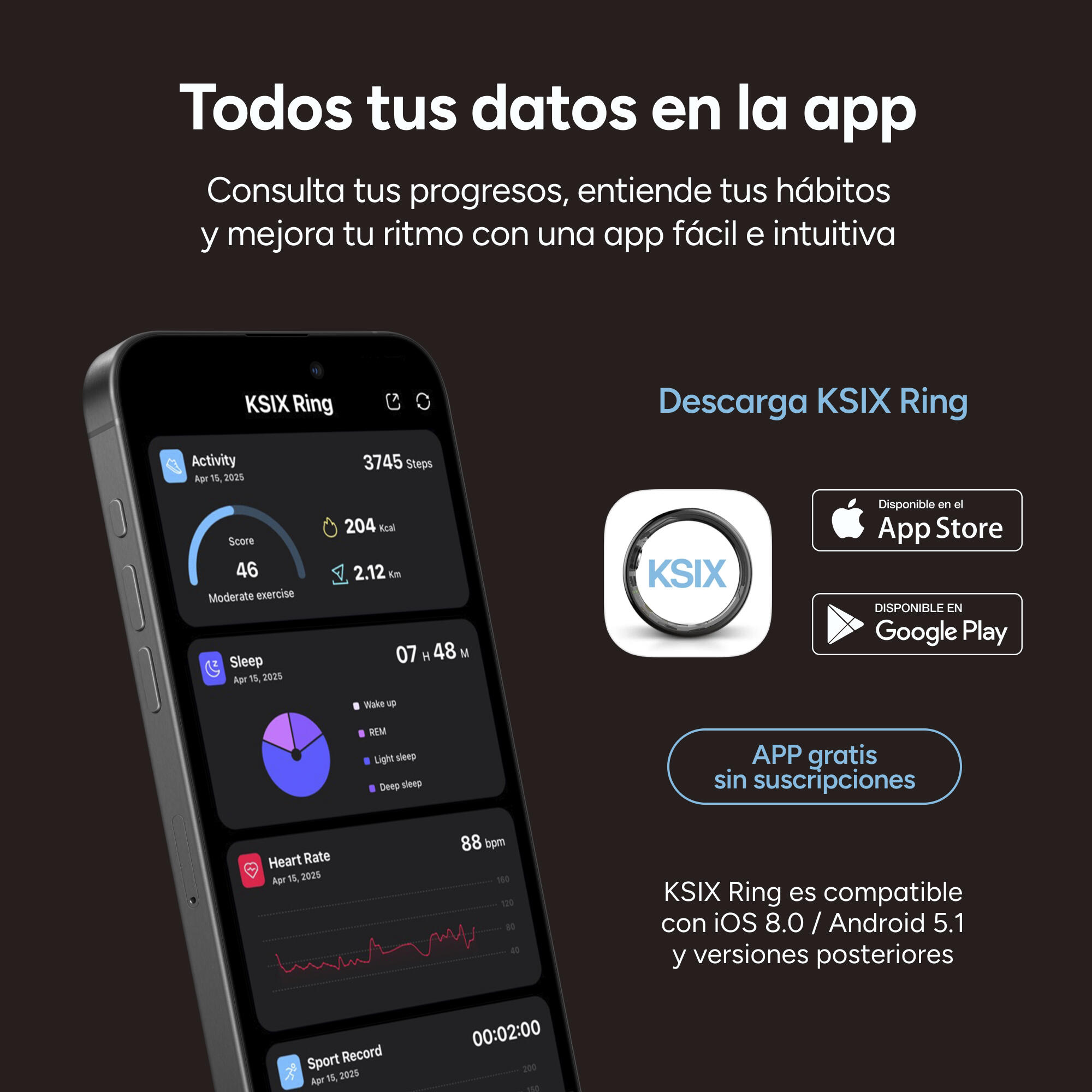 KSIX Vitalis Smartband 4/7