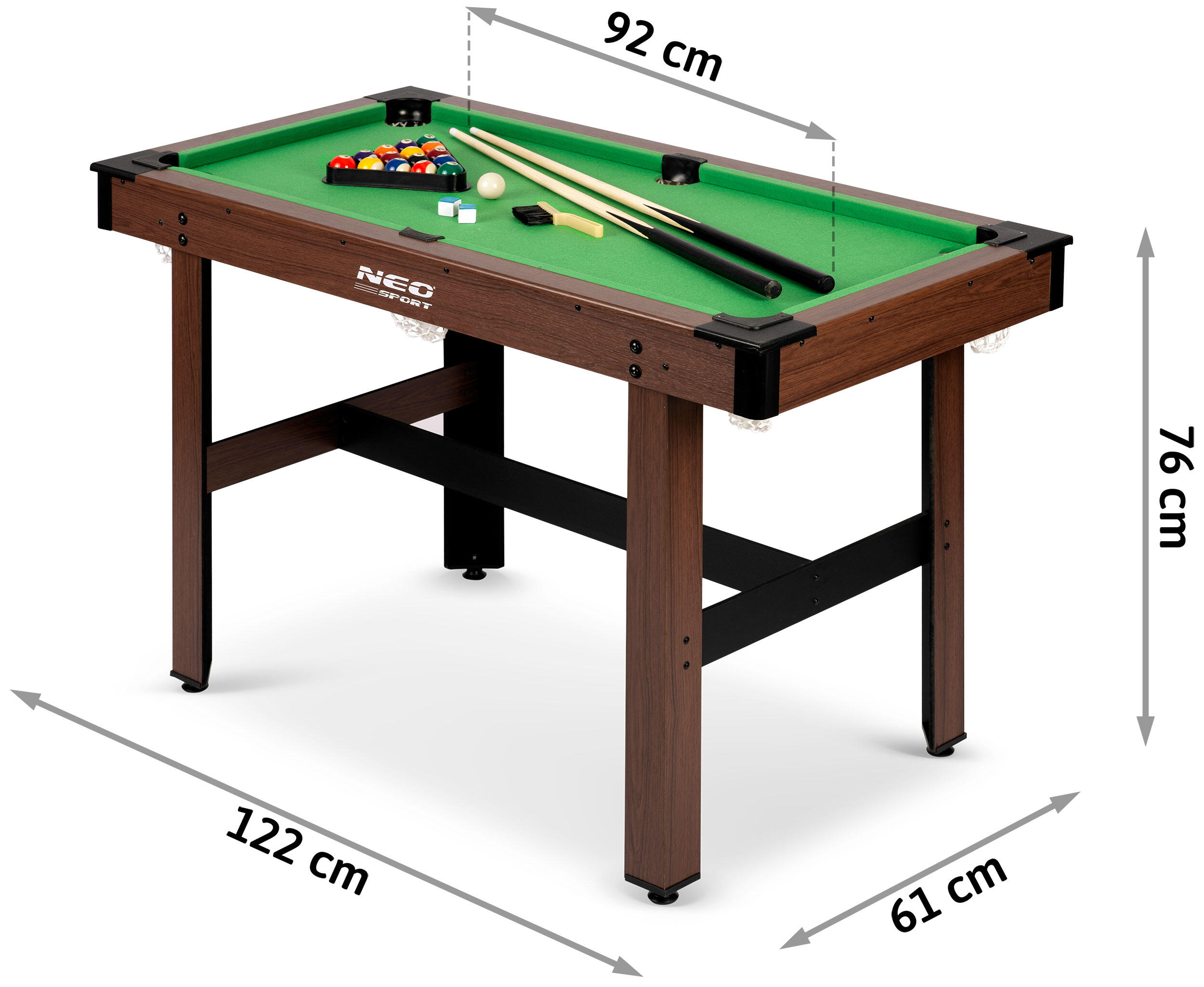 Billardtisch Pool Billard Spiel Billiardtisch Tisch mit Zubehör Neo-Sport 5/5