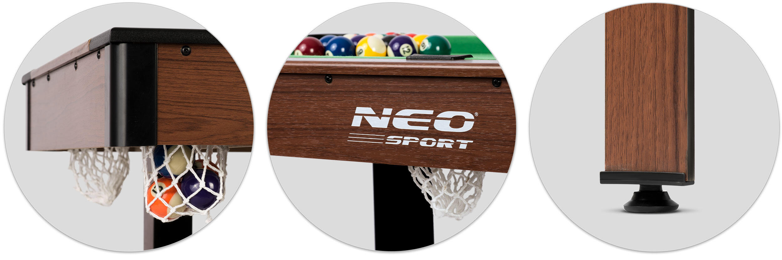 Billardtisch Pool Billard Spiel Billiardtisch Tisch mit Zubehör Neo-Sport 4/5