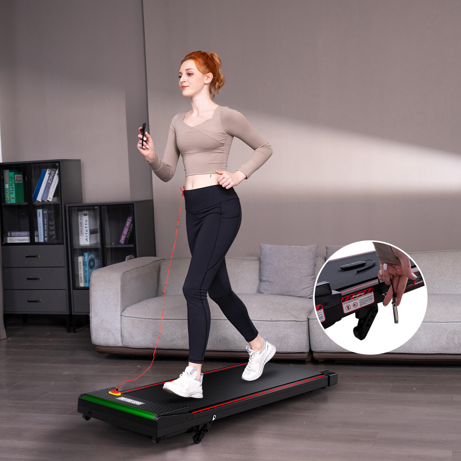 Bandă de rulare-Citysports-440W-6 km/h-Blocare de siguranță 2/6