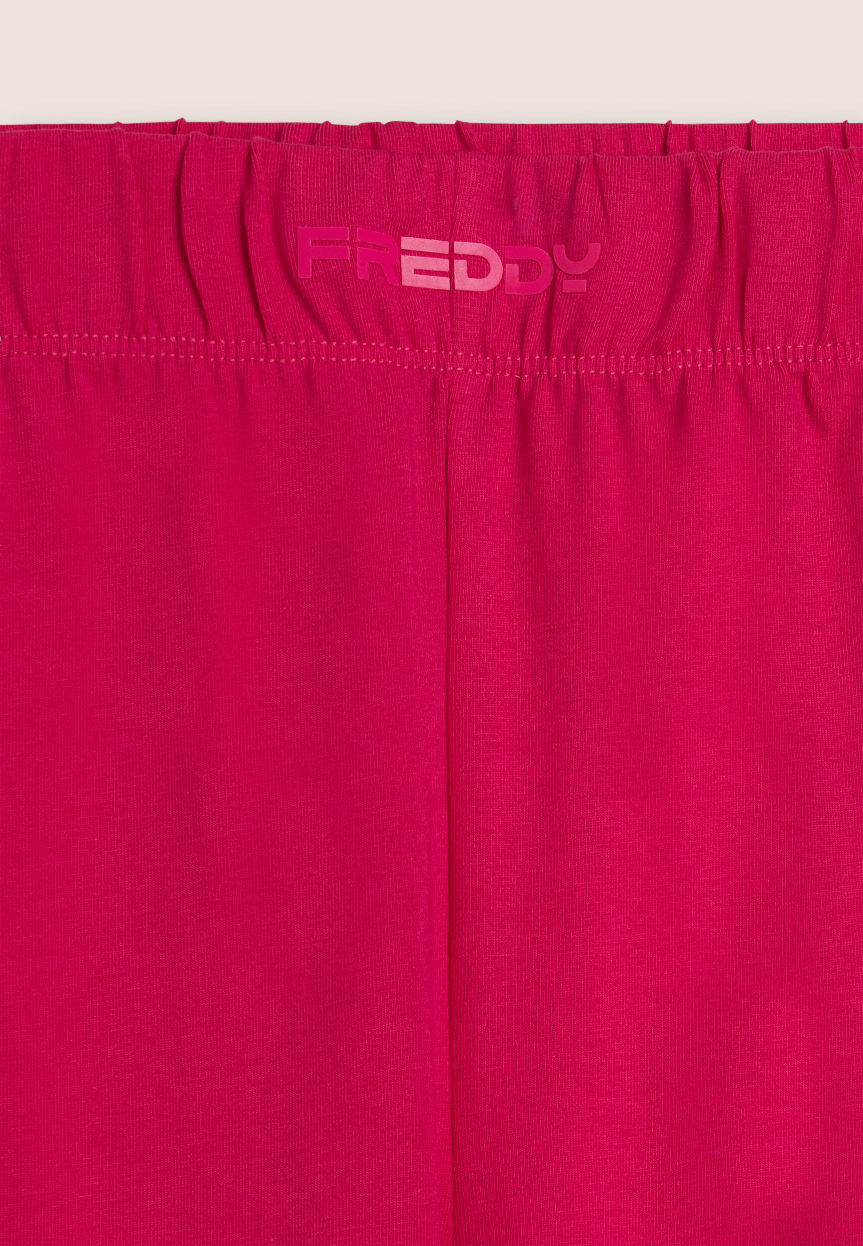 Leggings bambina in cotone con logo tono su tono 3/3