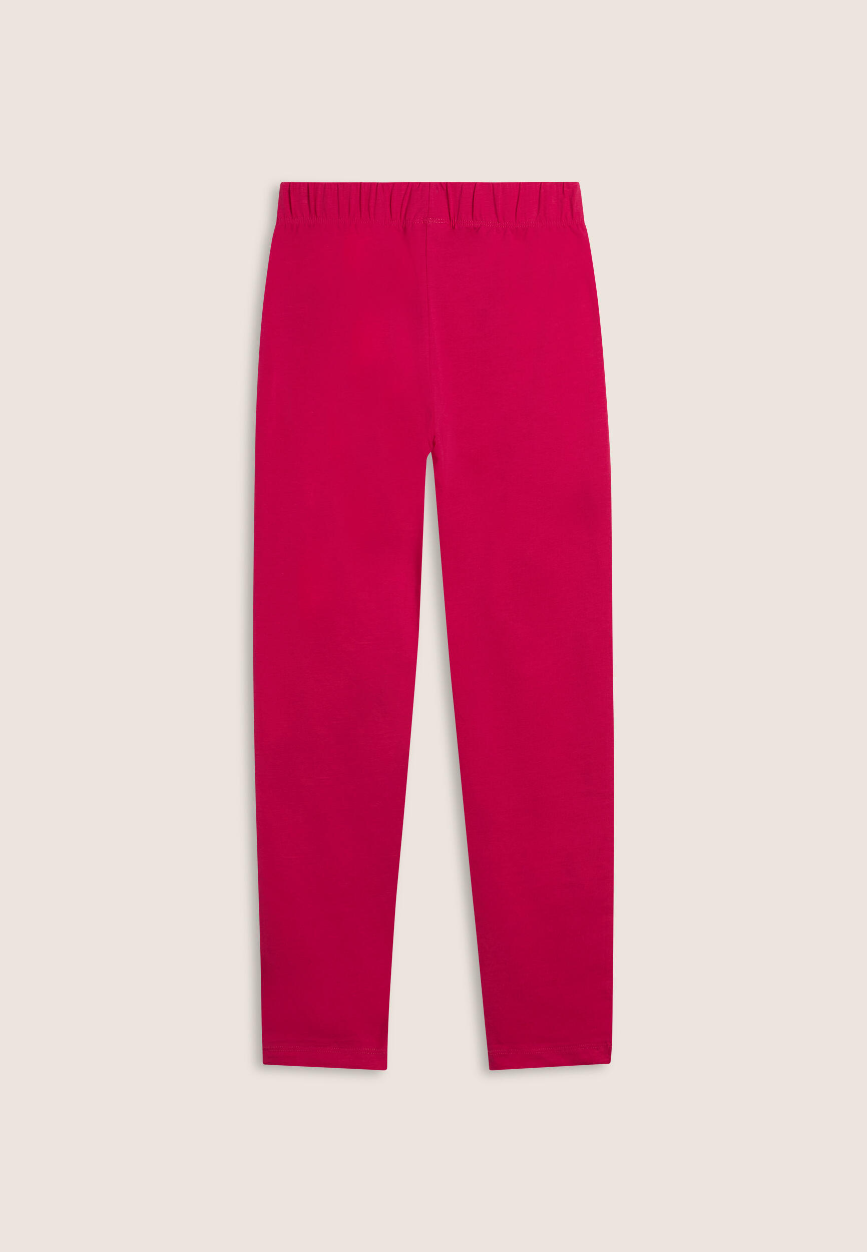 Leggings bambina in cotone con logo tono su tono 2/3