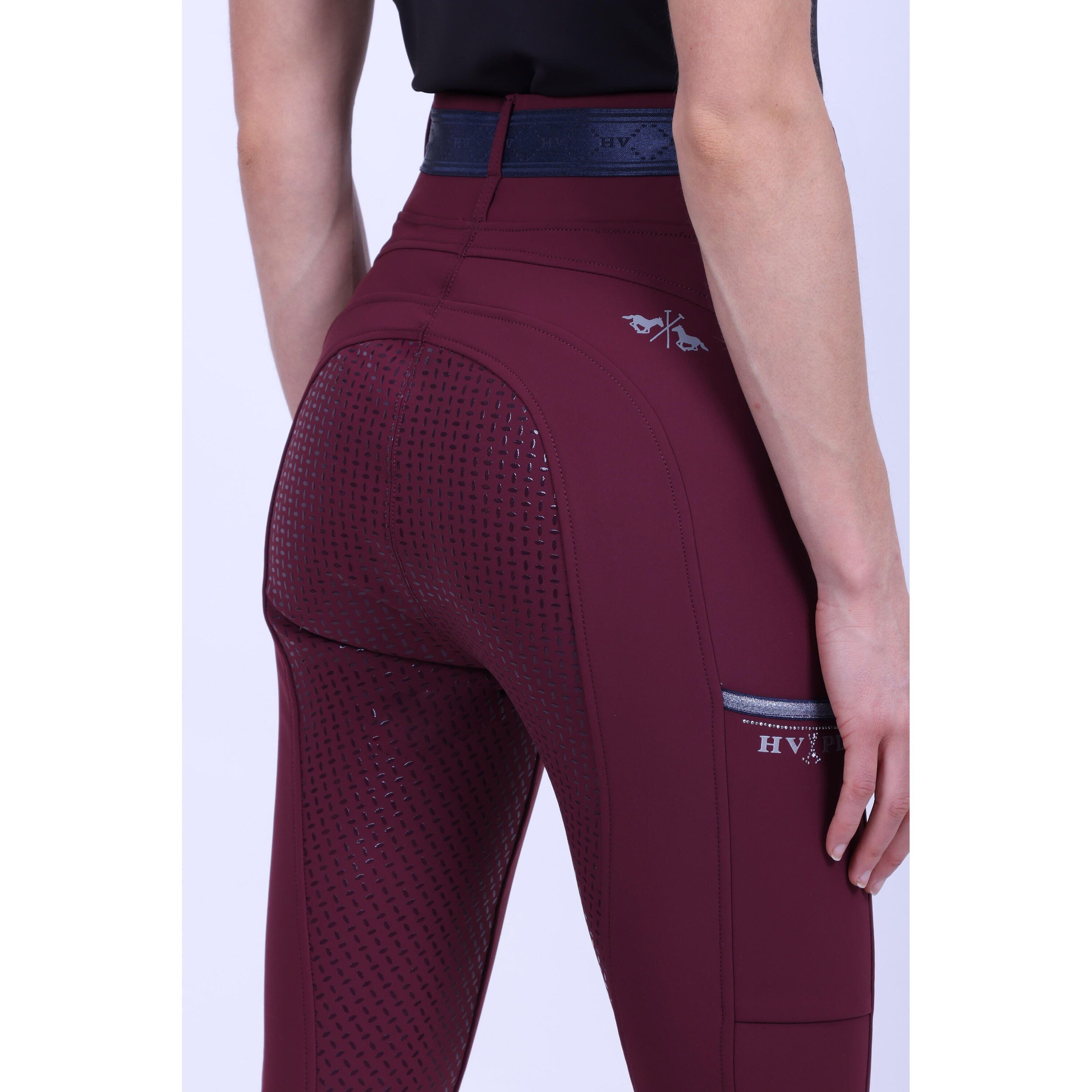 Leggings da equitazione full grip da donna HV Polo Clarissa 3/5