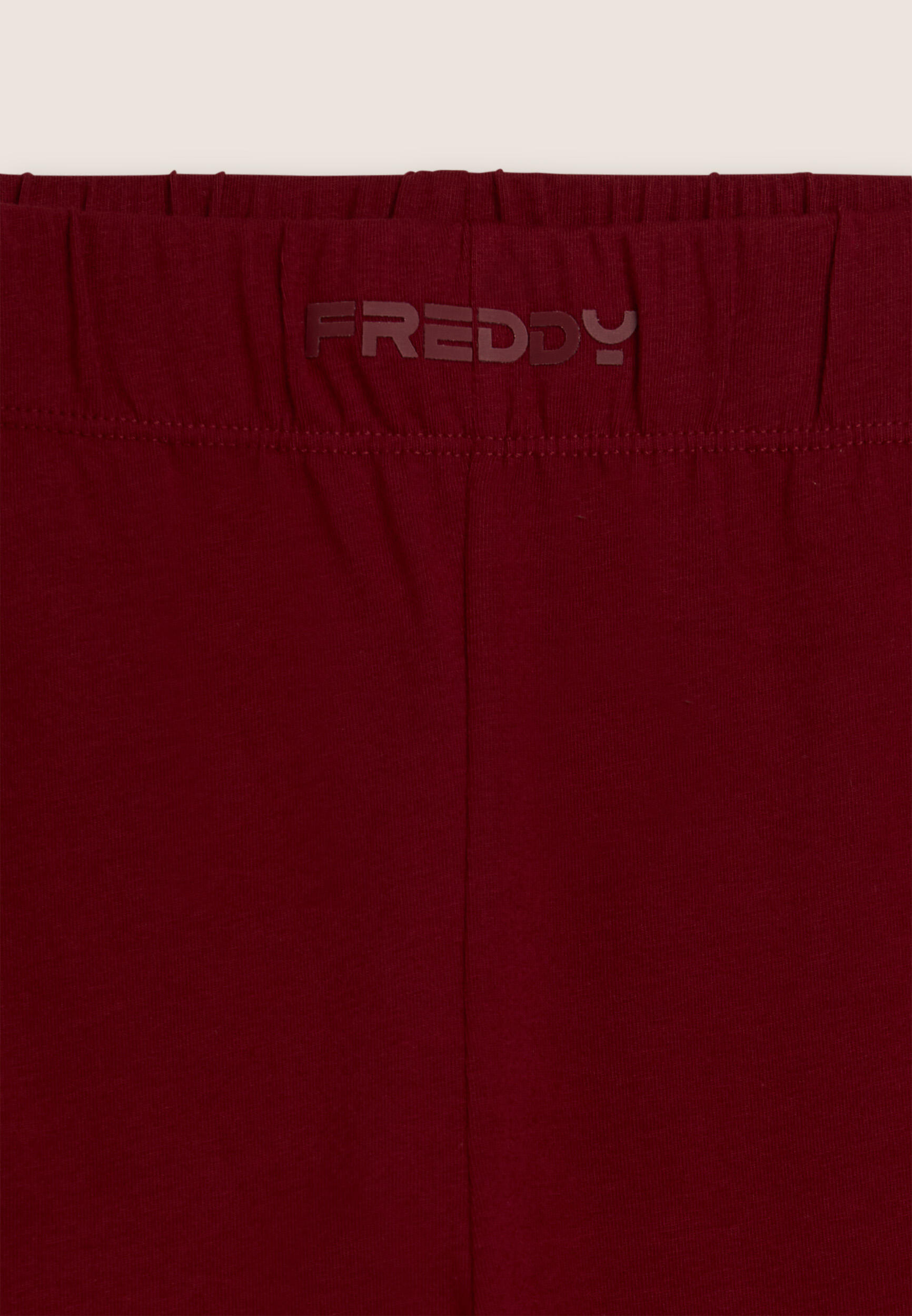 Leggings bambina in cotone con logo tono su tono 3/3