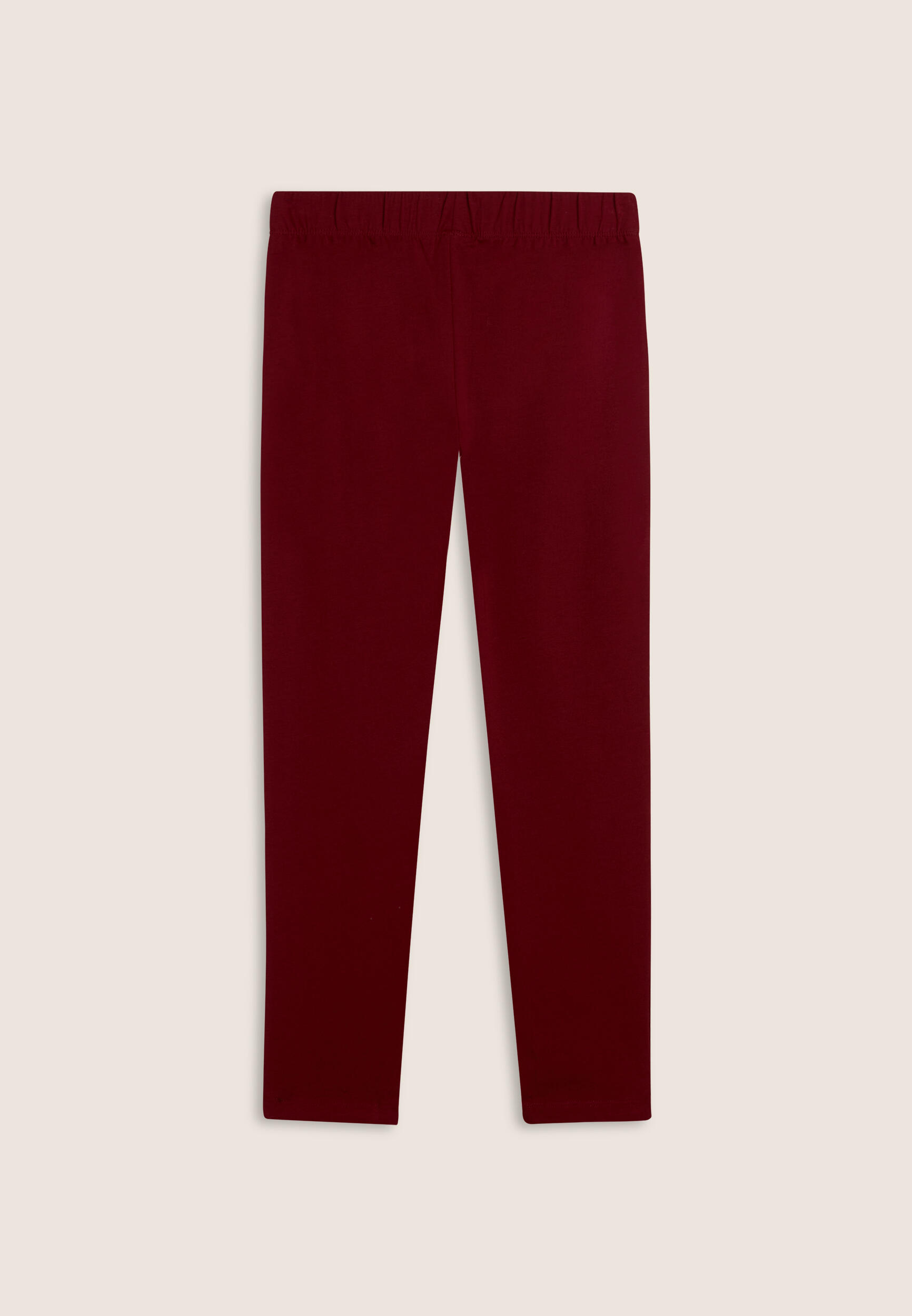 Leggings bambina in cotone con logo tono su tono 2/3