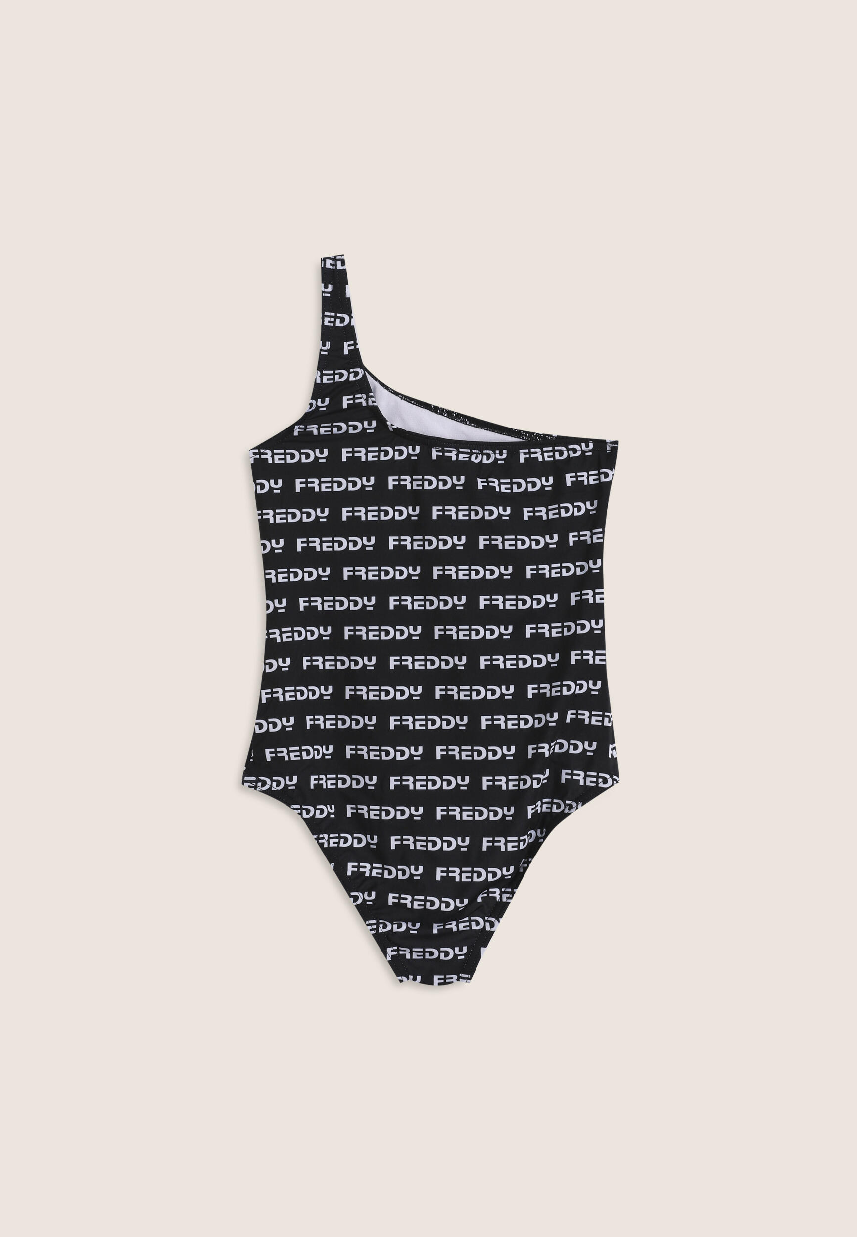 Maillot de bain une pièce à une seule bretelle pour fille avec logo 2/3